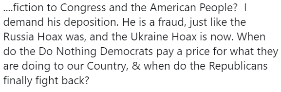 Трамп требует показаний Шиффа из-за скандала со стенограммой