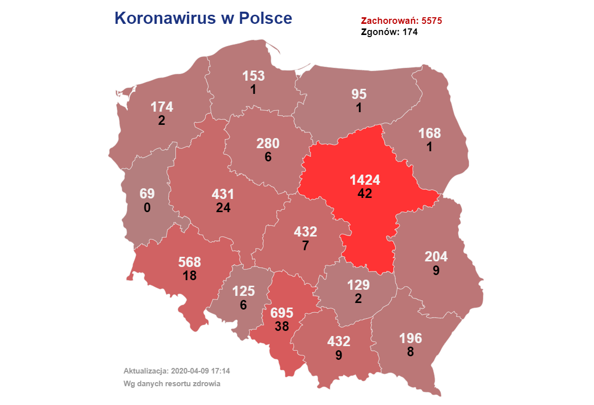 У Польщі за добу померло найбільше хворих на <a href=