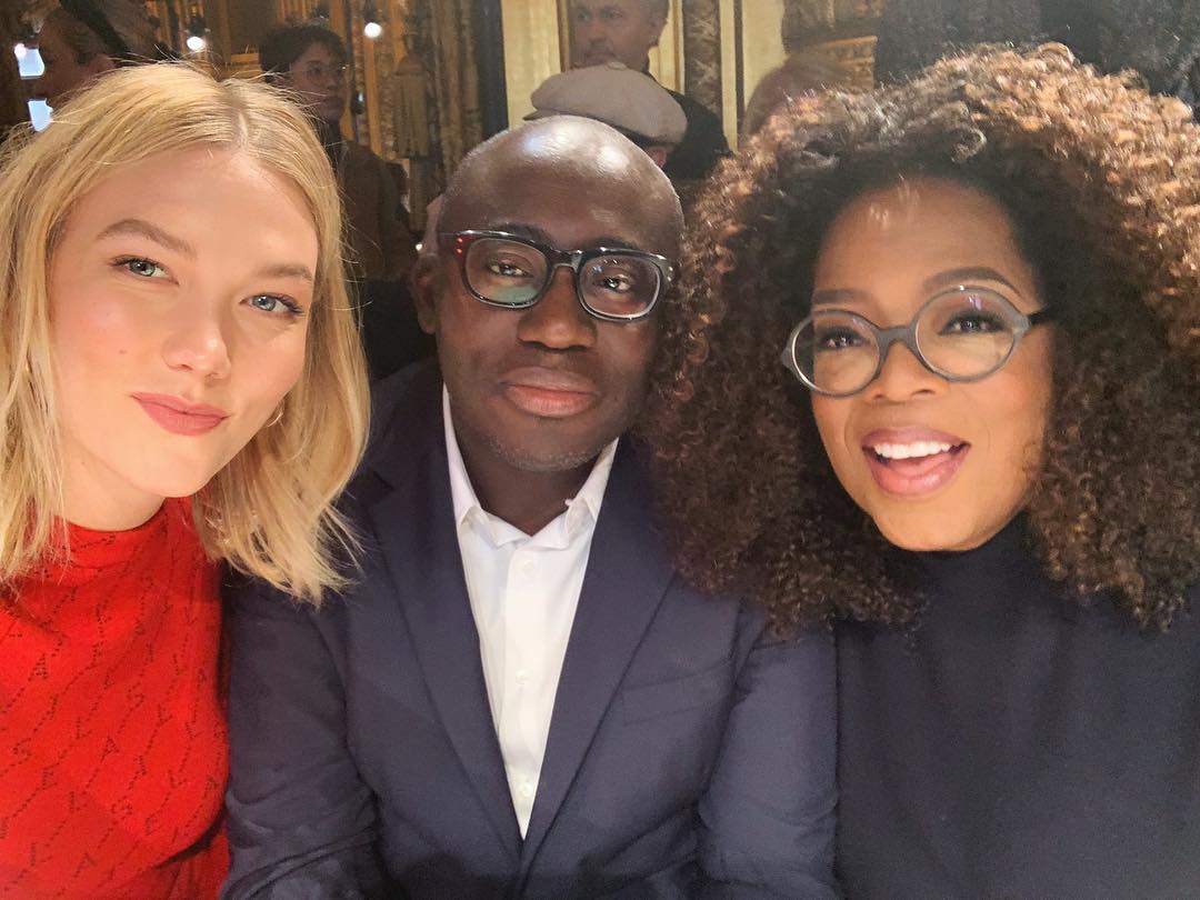 Наталя Водянова, Опра Вінфрі, Карлі Клосс, Даутцен Крус на показі Stella McCartney в Парижі