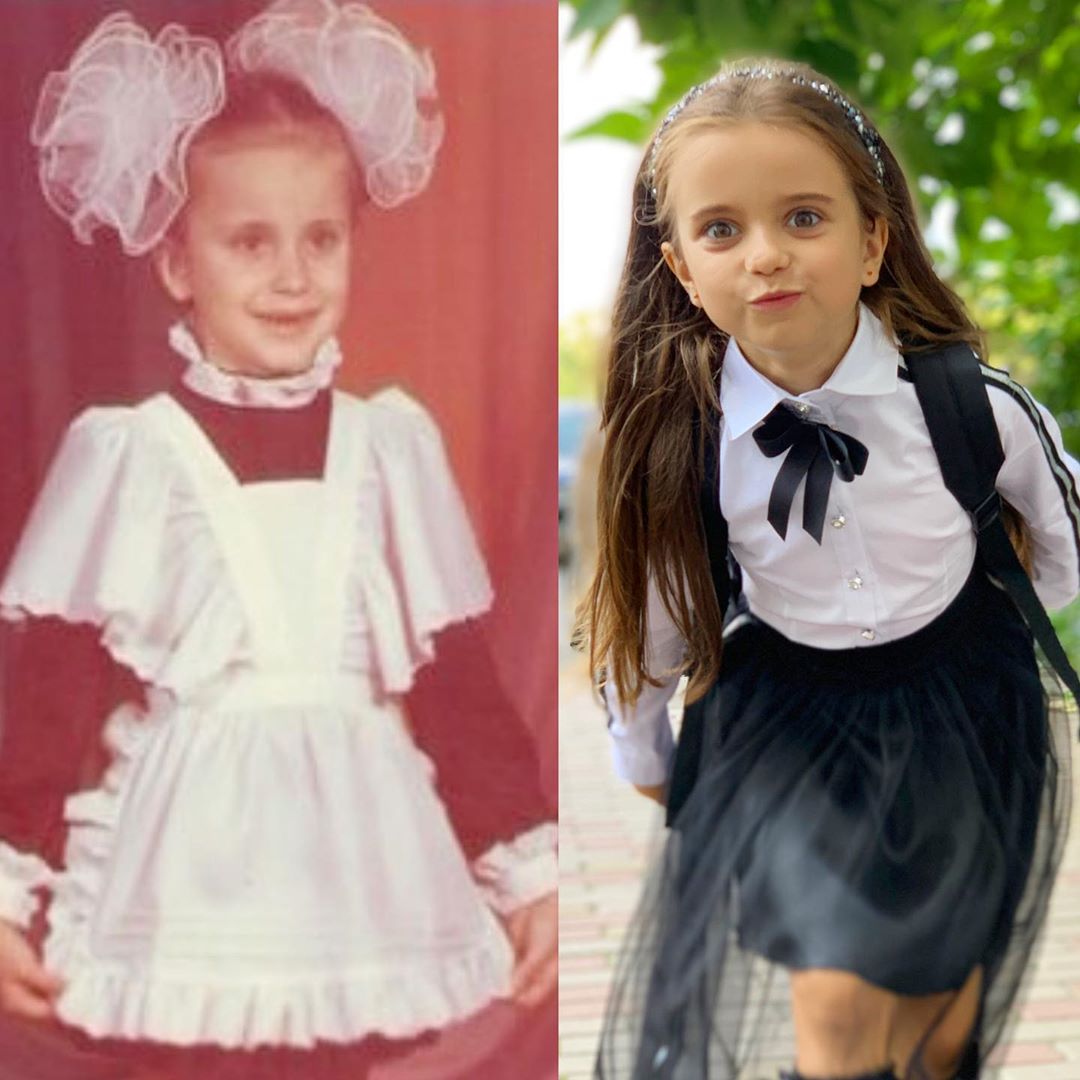 "Схожі?" Лілія Ребрик порівняла себе у дитинстві з донькою-школяркою