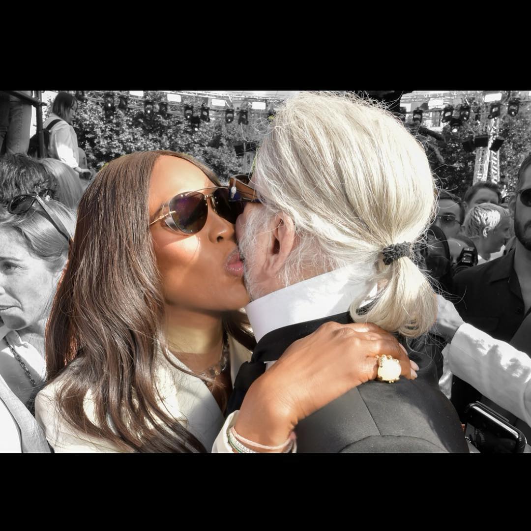 Наомі Кемпбелл і Карл Лагерфельд