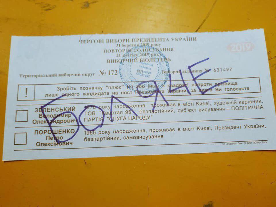 Боляче! Які "послання" українці залишають на бюлетенях (фото)