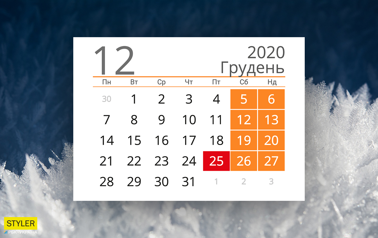 Выходные и праздники декабря 2021: сколько будем отдыхать и придется ли отрабатывать