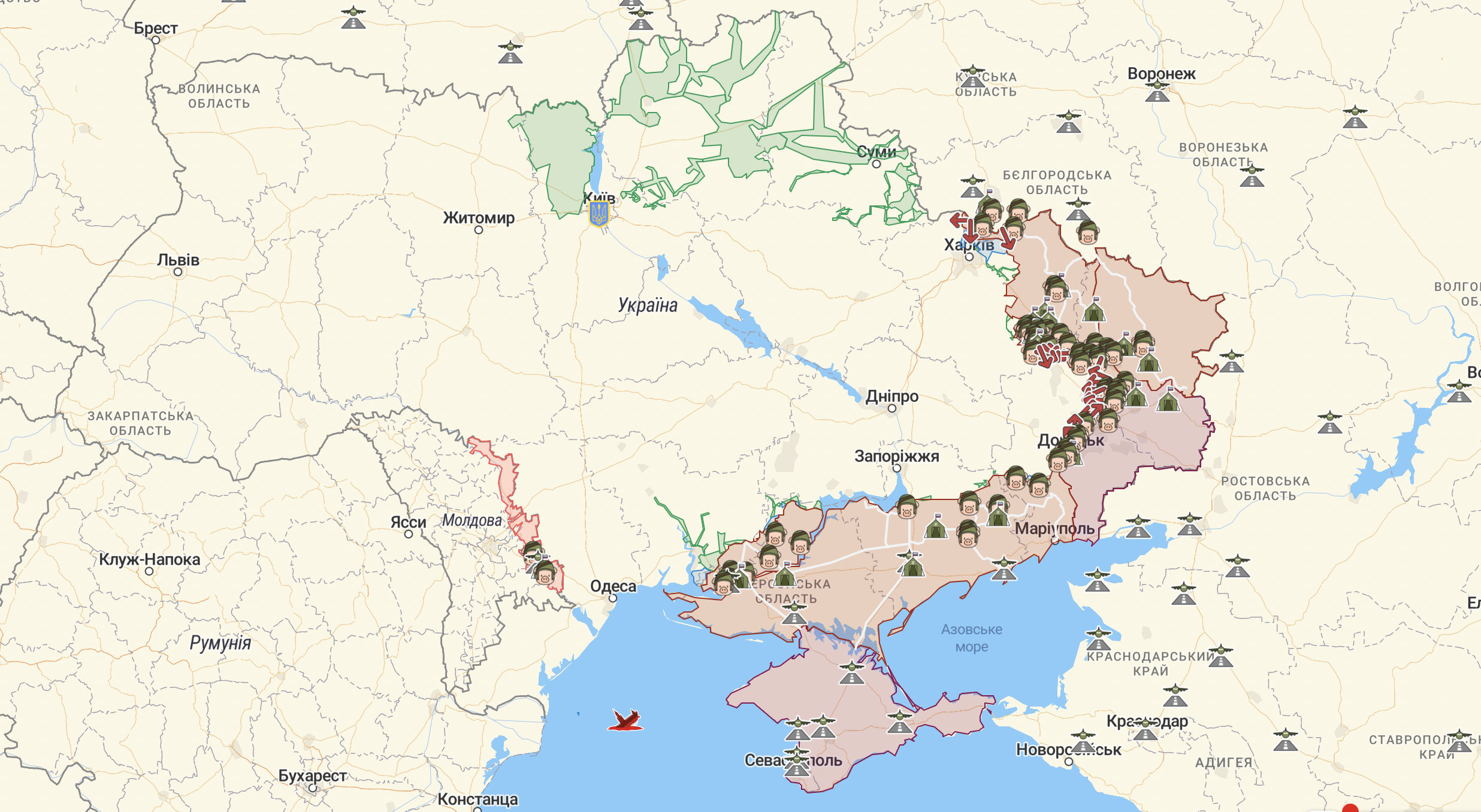 Карта войны в Украине на 17 июля: что происходит на фронтах