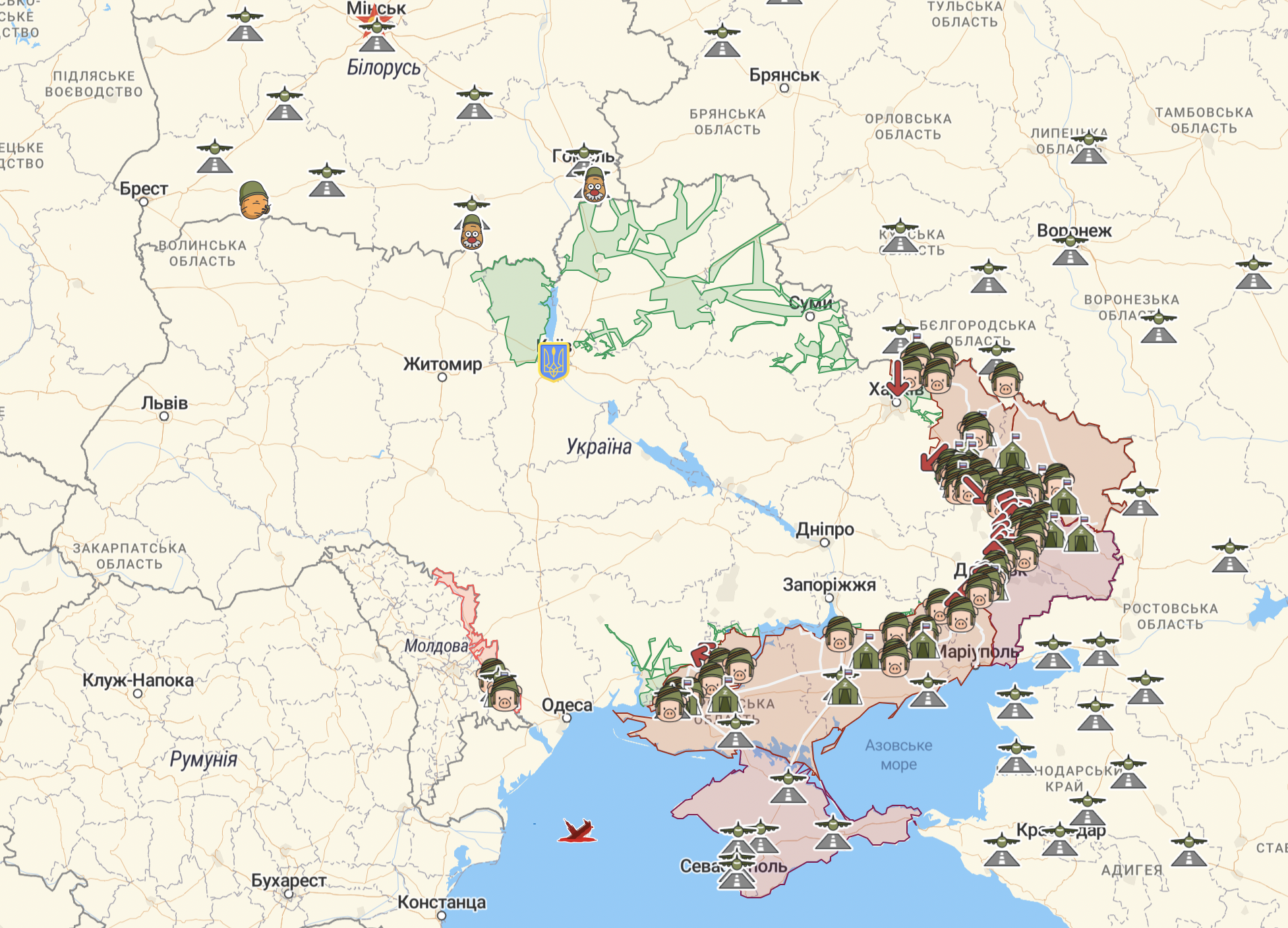 Карта войны в Украине на 10 августа: где ведутся бои