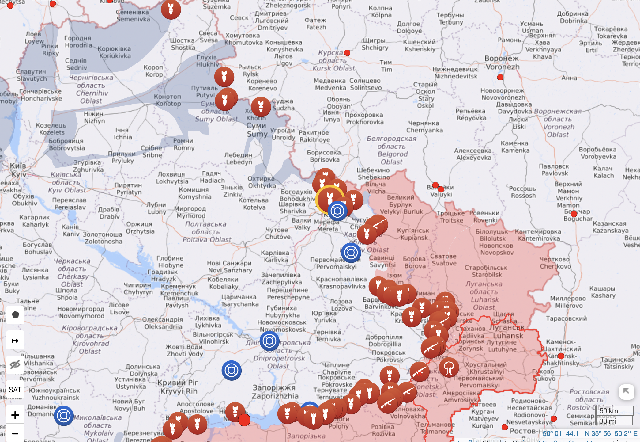 Карта войны в Украине на 17 августа: где ведутся бои