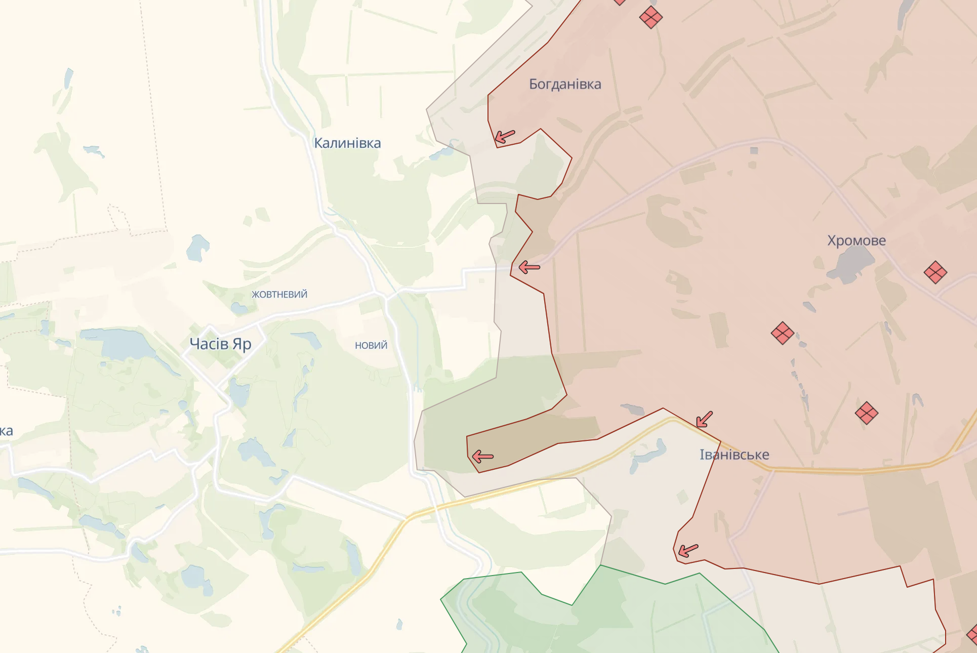 Часов Яр сегодня – карта боевых действий и где Россия ведет наступление |  РБК Украина