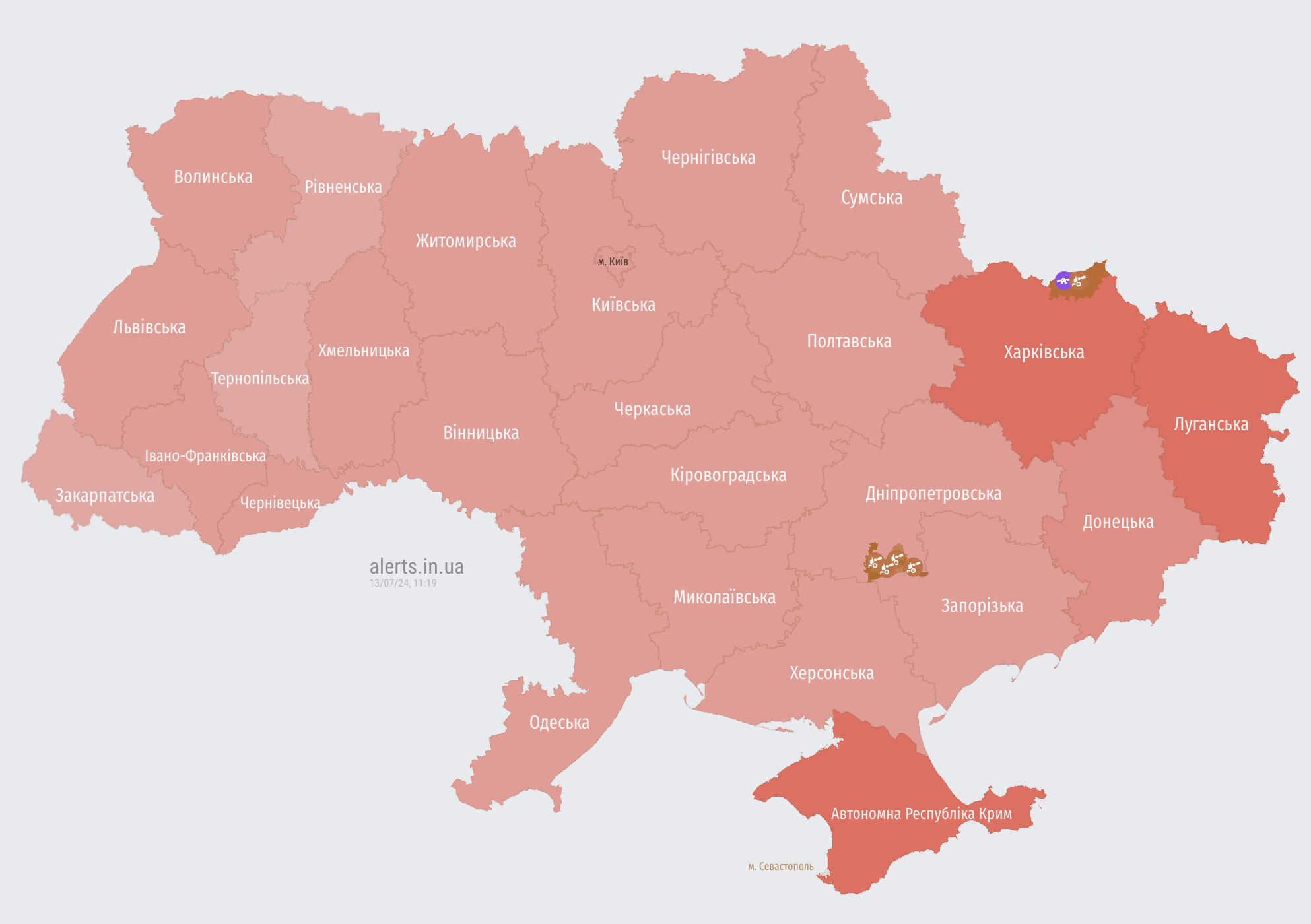 В Україні масштабна повітряна тривога, злетів МіГ-31К