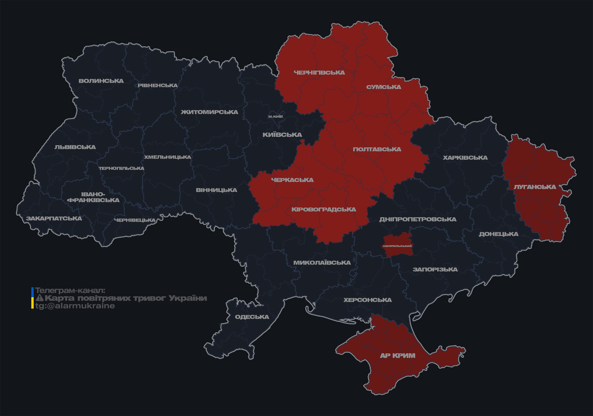 Над Украиной фиксируют несколько групп 