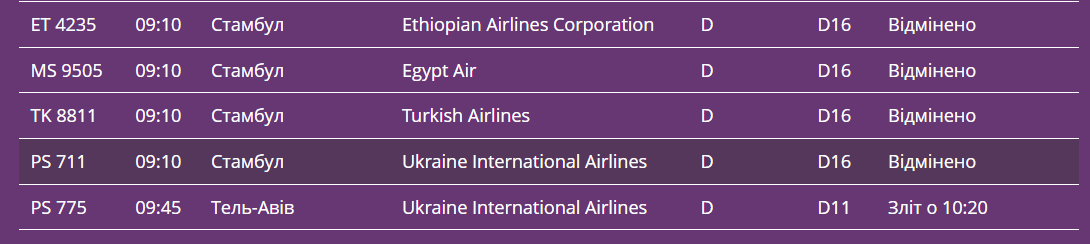 В Украине отменяют авиарейсы на фоне снегопадов в Турции