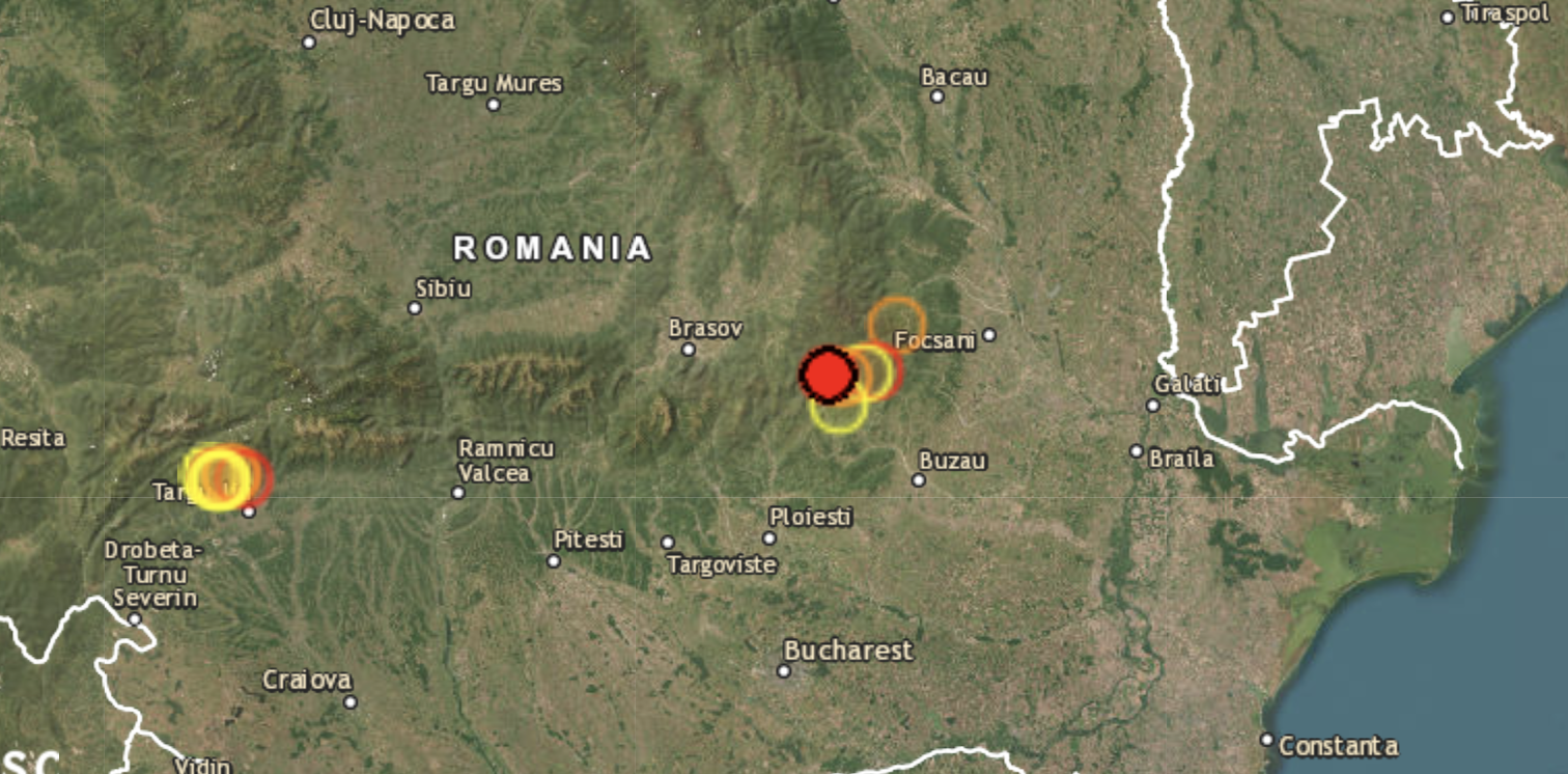 В Румынии произошло сильное землетрясение