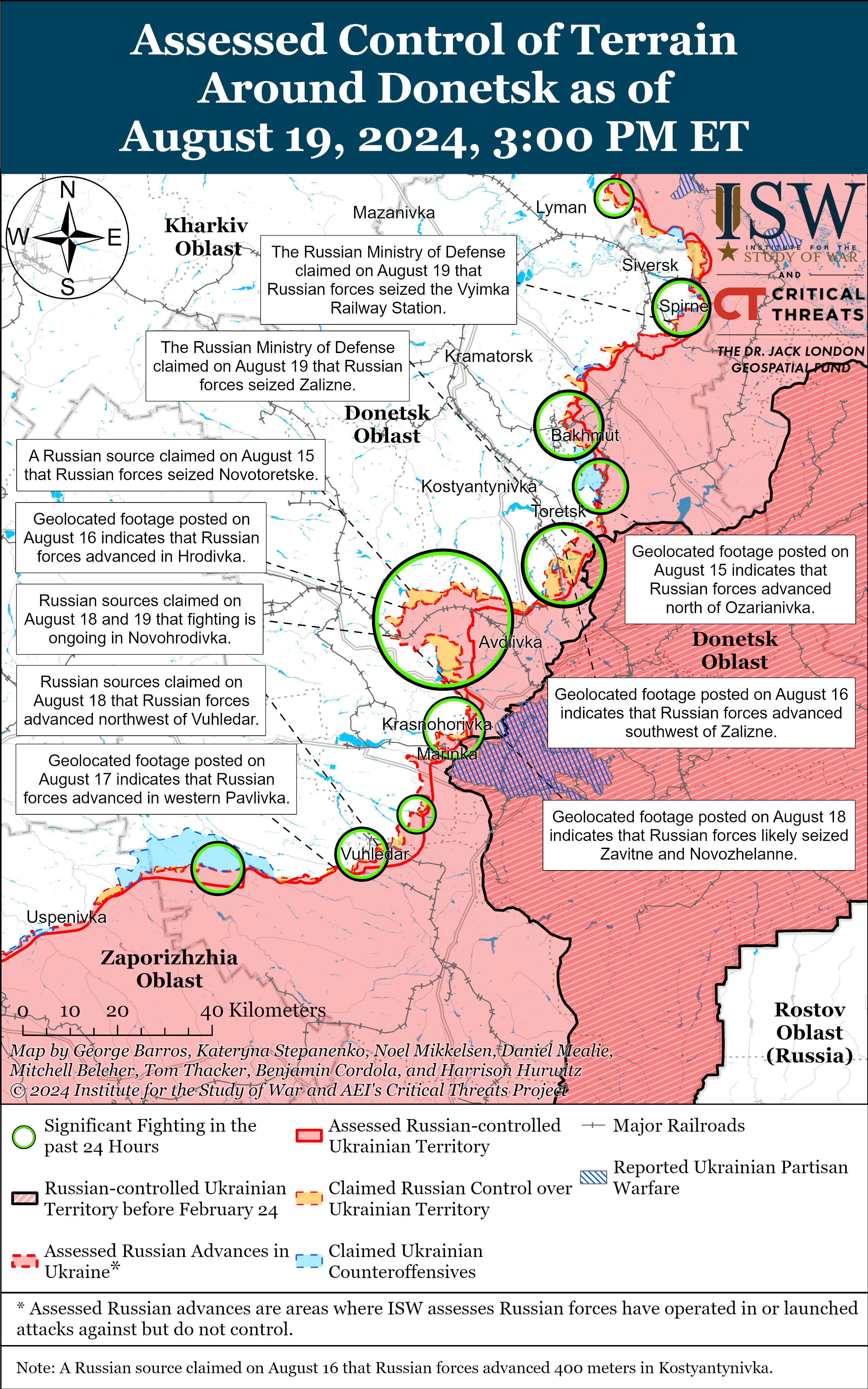 Війська РФ знову просунулися Донецькій та Луганській областях: карти ISW