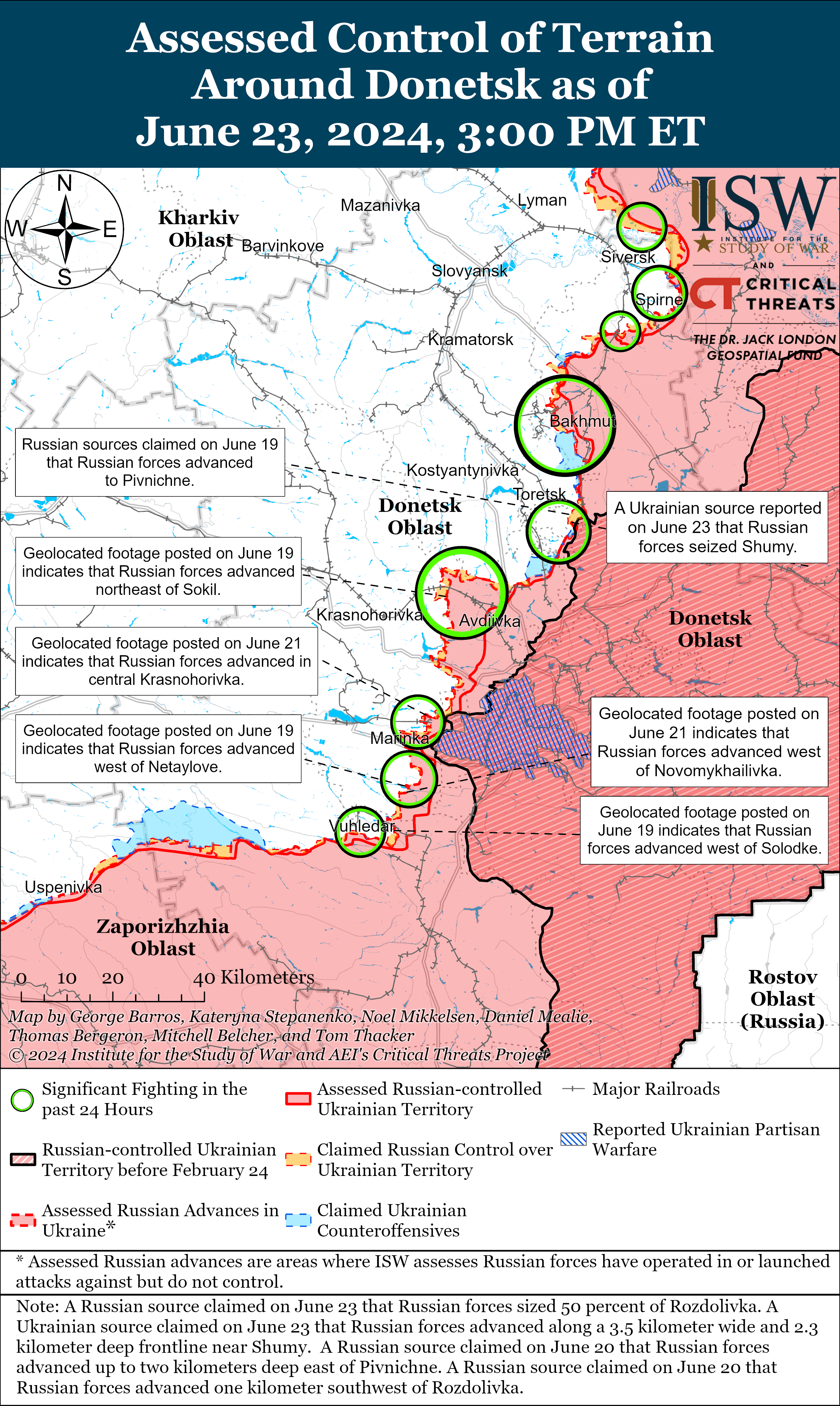 Ворог має просування у Донецькій та Запорізькій областях: карти ISW