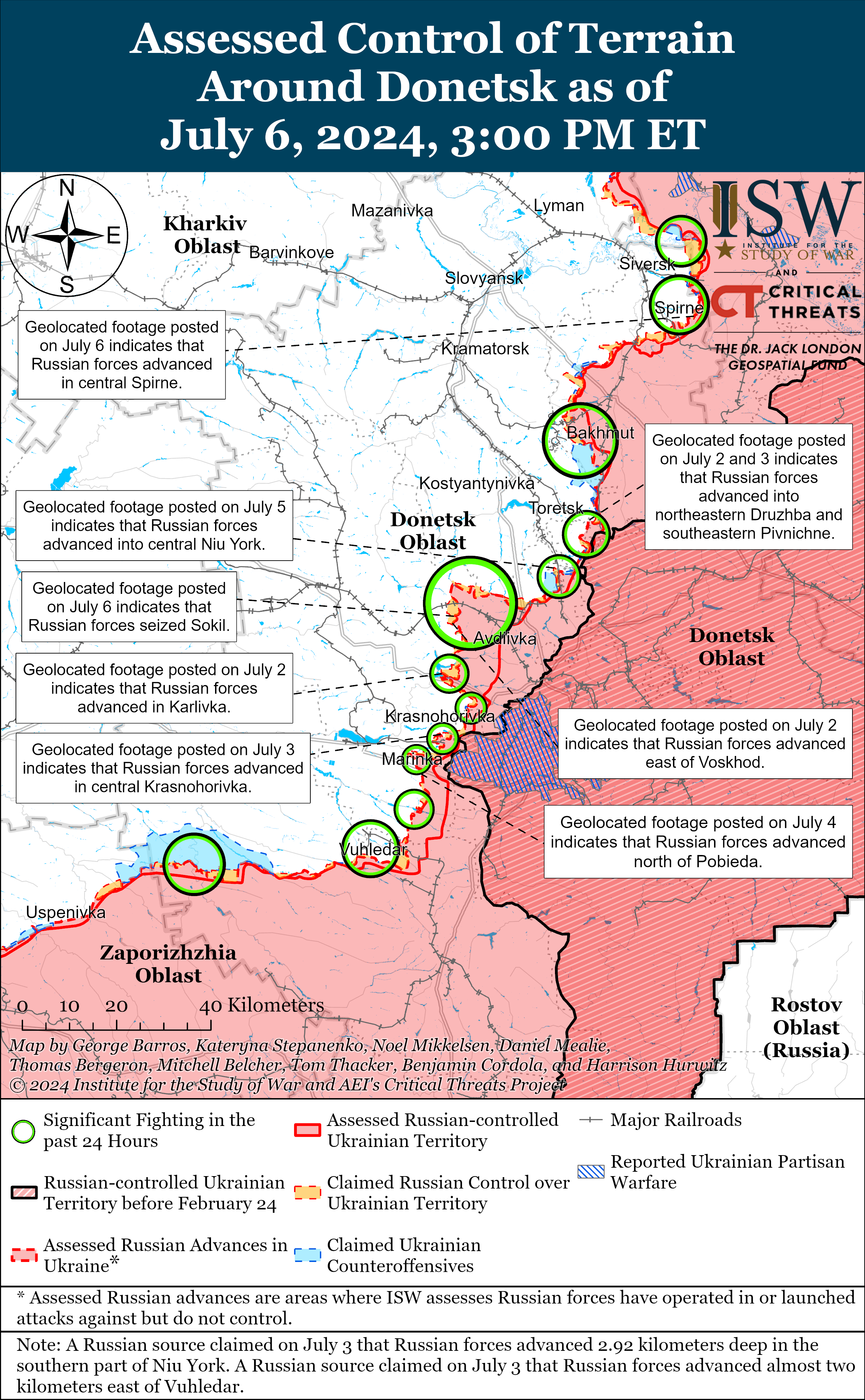 Окупанти просунулися в районі Куп'янська, Сіверська та у напрямку Торецька: карти ISW