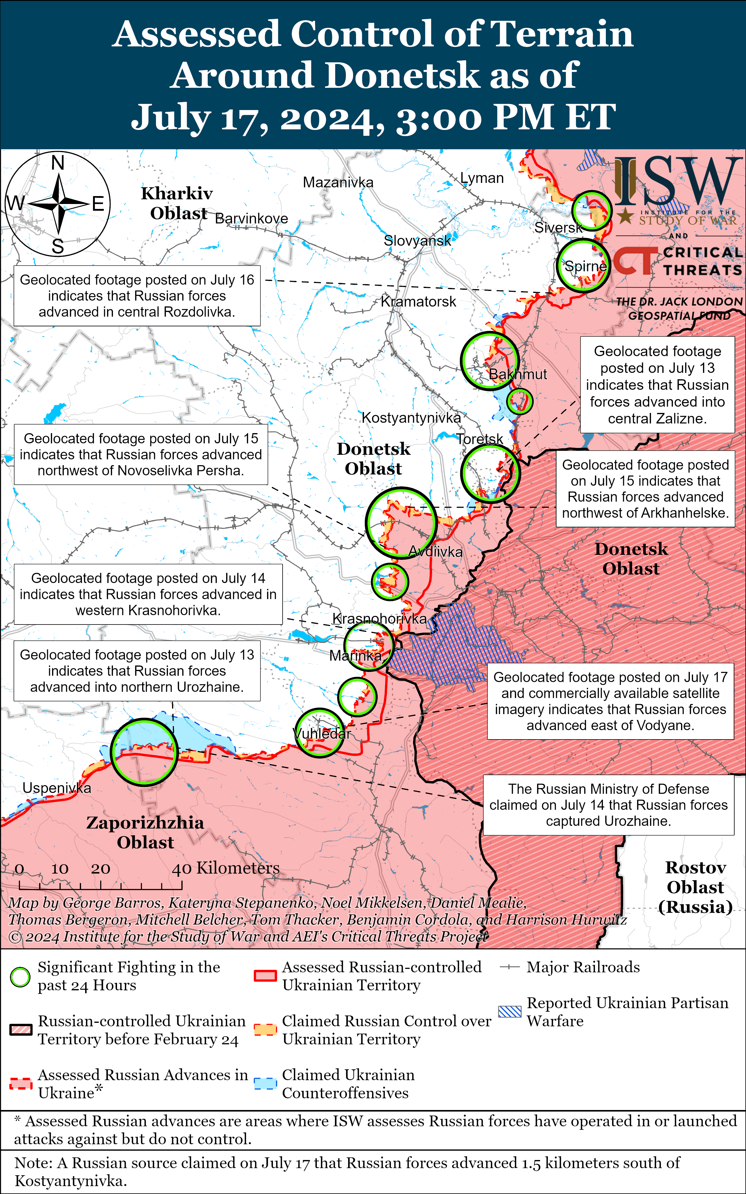 Ворог просунувся у Харківській області та на Донбасі: карти ISW