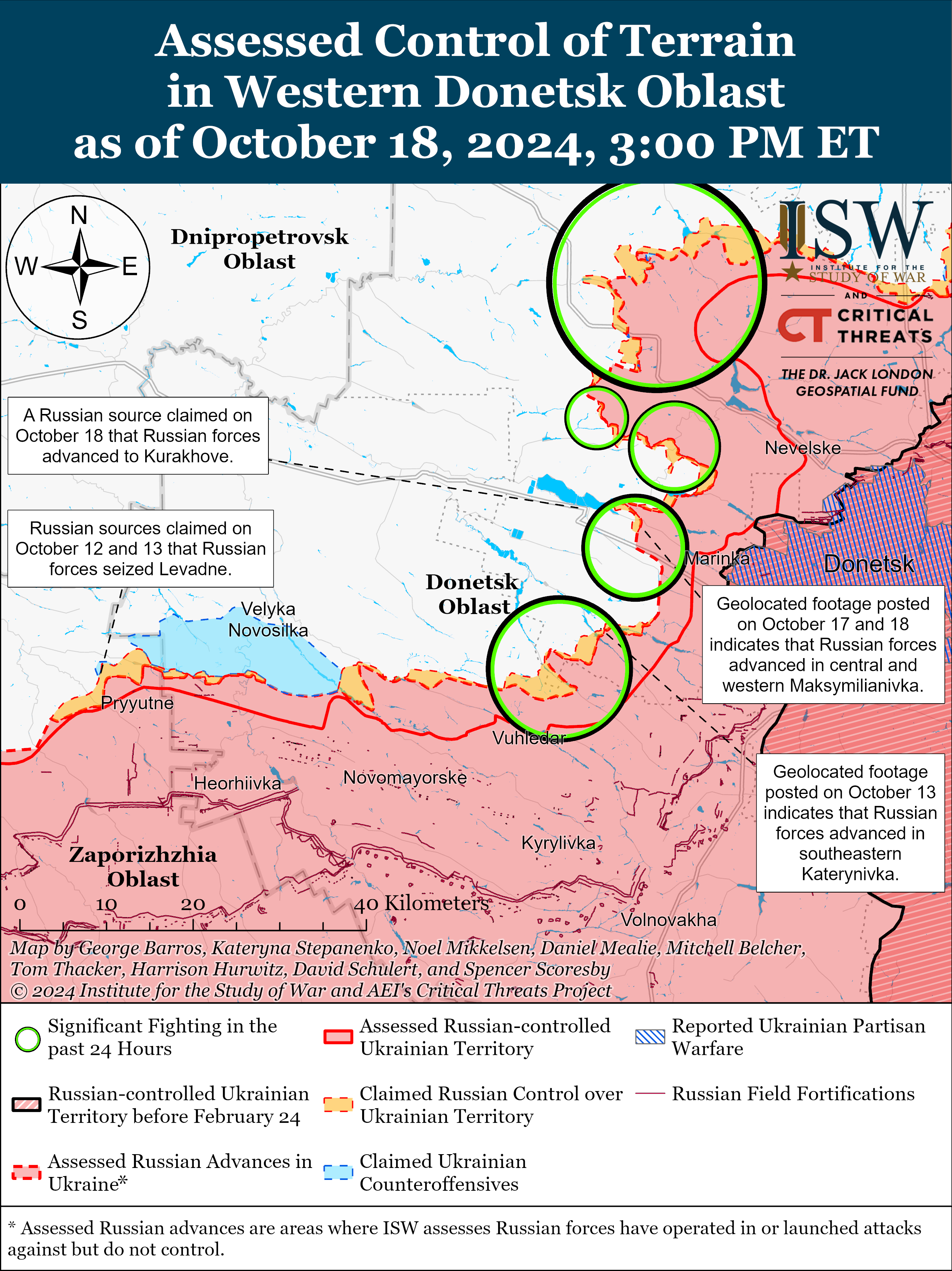 Войска РФ продвинулись в Курской области и на фронтах в Украине: карты ISW