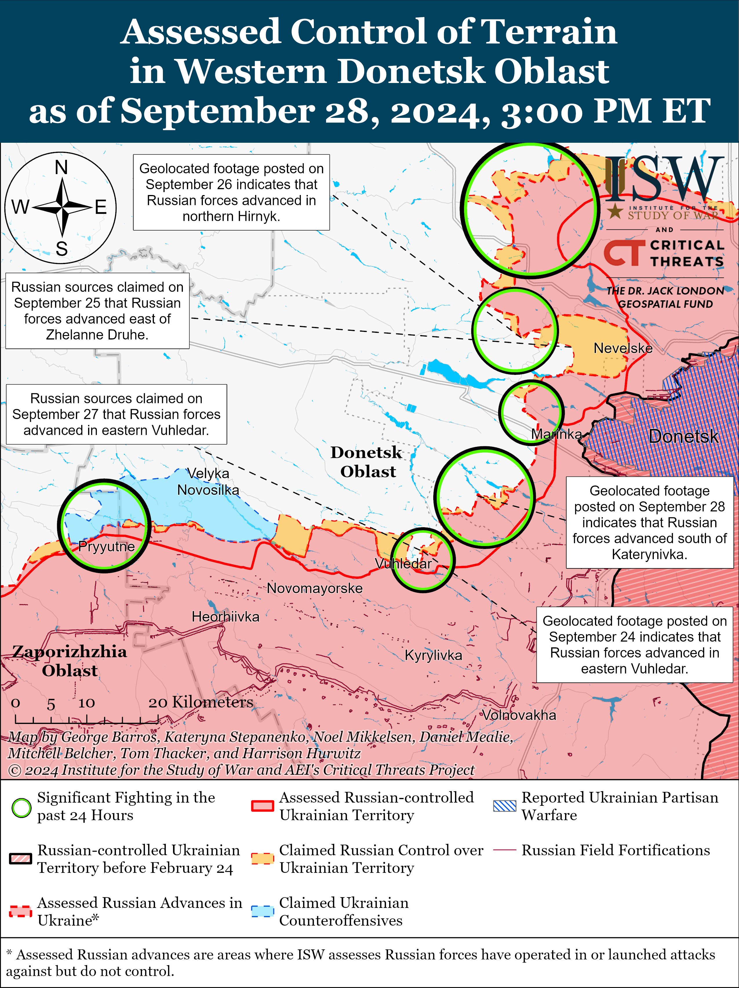 Войска РФ находятся примерно в 3 км от реки Оскол Харьковской области: карты ISW