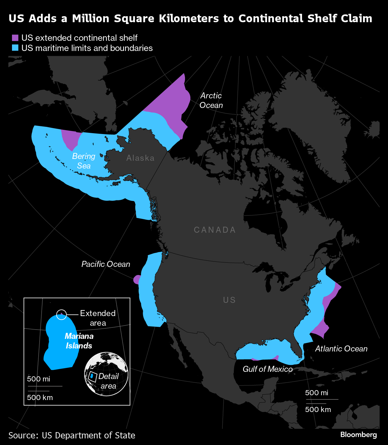 США розширили контроль над континентальним шельфом в Арктиці. РФ відповіла погрозами