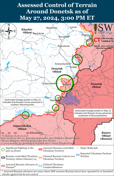 ВСУ имели продвижение к северу от Харькова, а у РФ успехи у Купянска: карты ISW
