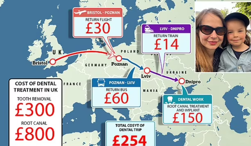 Проїхала 3 тисячі кілометрів: українка повернулась із Британії, щоб вилікувати зуб у Дніпрі