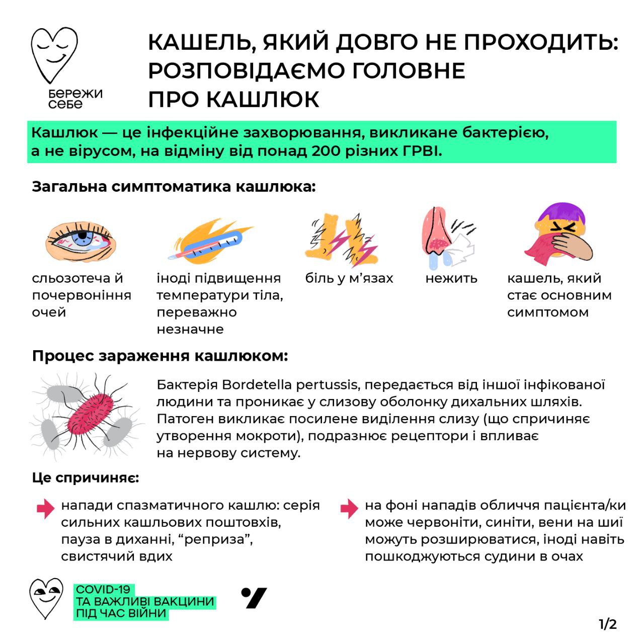 Кашель, який довго не проходить: що потрібно знати про кашлюк