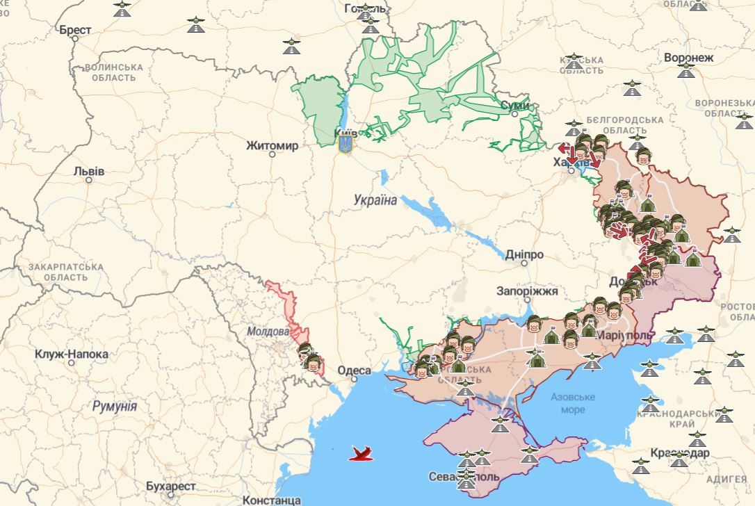 Российско украинская война карта онлайн