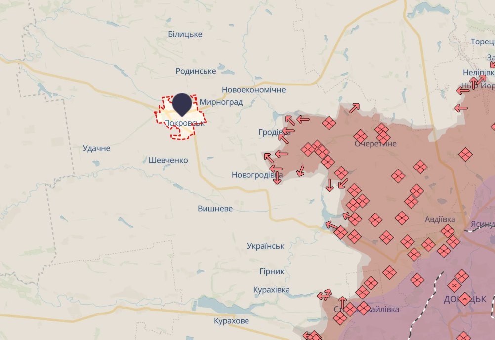 Окупанти за 11 км від Покровська, у місті залишаються 59 тисяч людей, - МВА