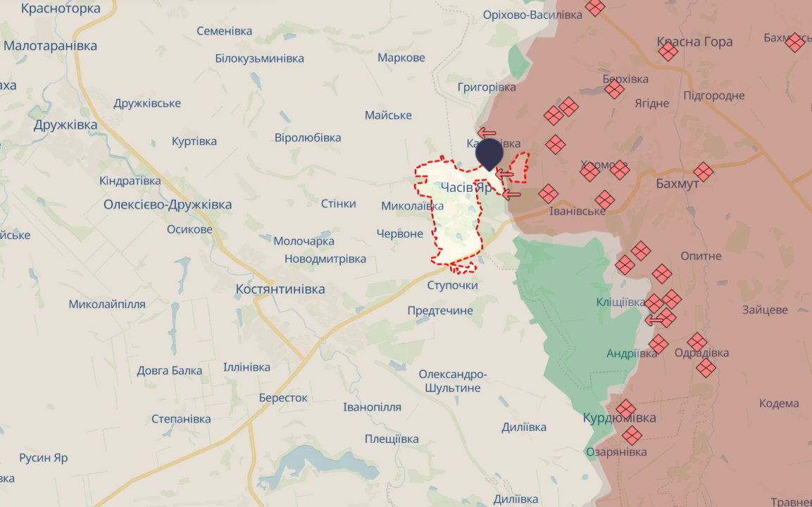 Російські війська контролюють близько 40% Часового Яру, - Сили оборони