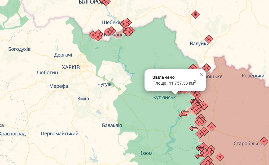 Британська розвідка прогнозує ймовірне просування РФ у Харківській області