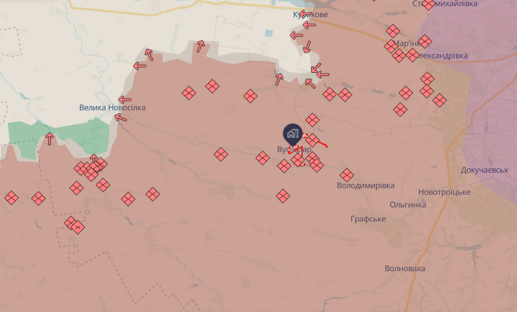 Британська розвідка проаналізувала просування Росії після захоплення Вугледару