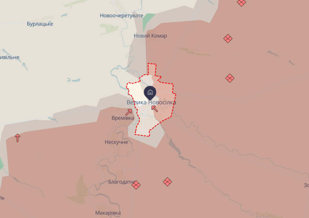 Бои за Великую Новоселку. Россияне усилили обстрелы, некоторые позиции ВСУ разрушены