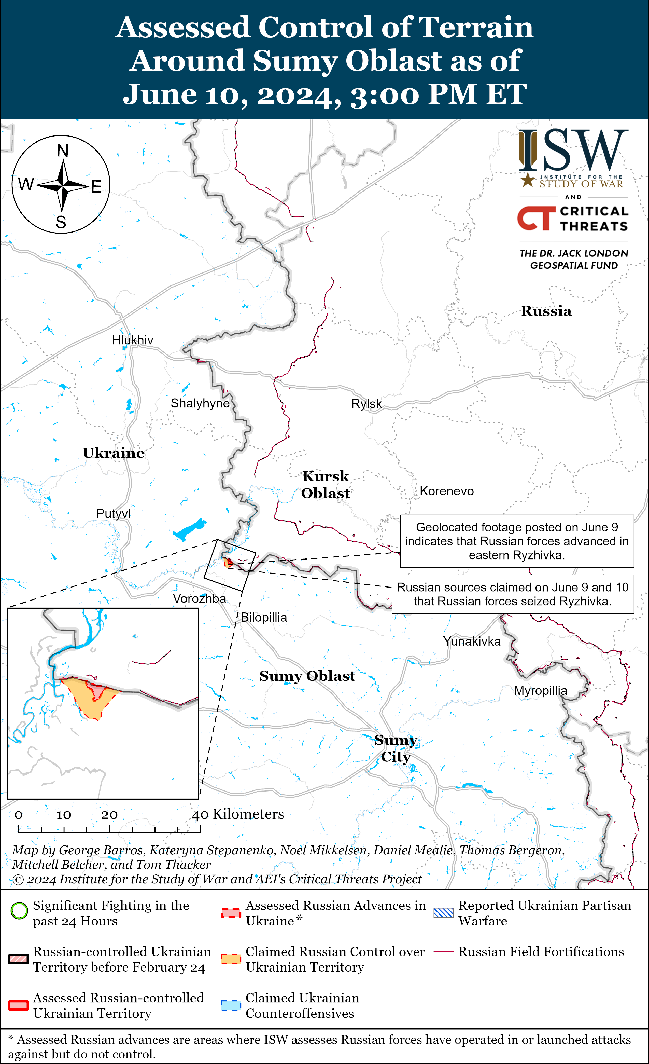 ВСУ восстановили позиции под Донецком, а РФ могла оккупировать Старомайорское: карты ISW