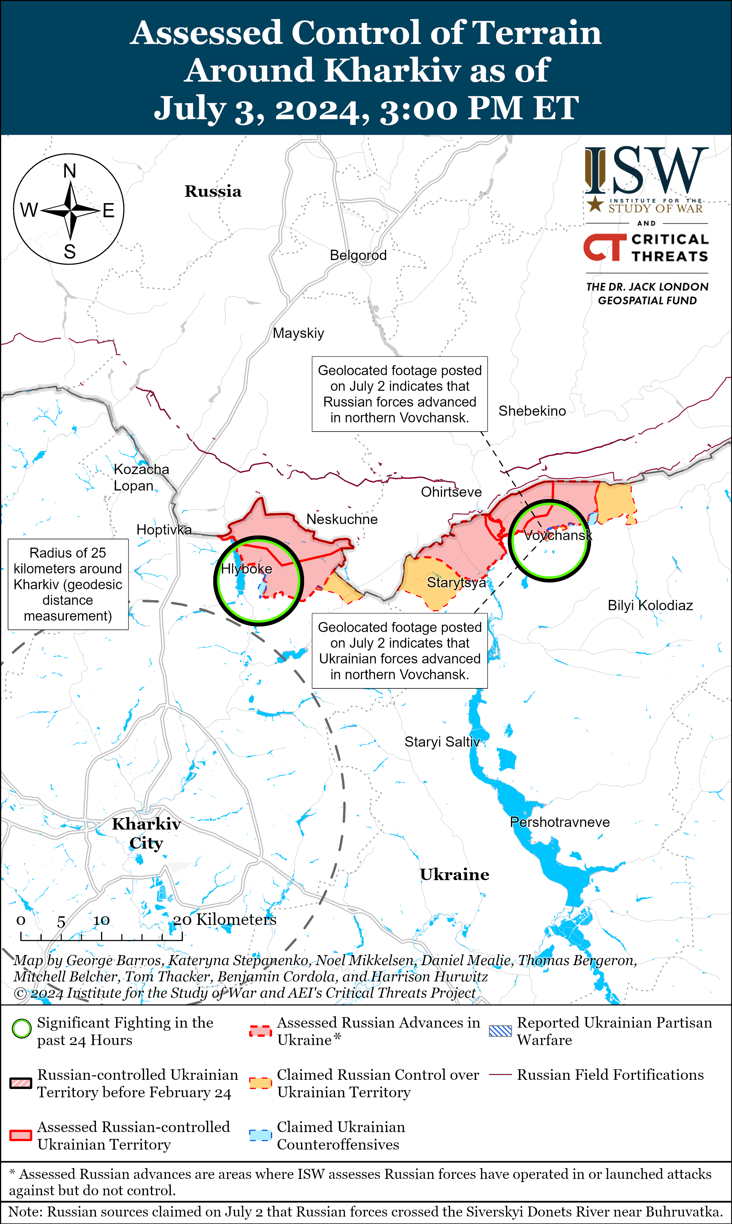 ЗСУ мали успіх у Вовчанську і під Кремінною, ворог тисне на Торецькому напрямку: карти ISW