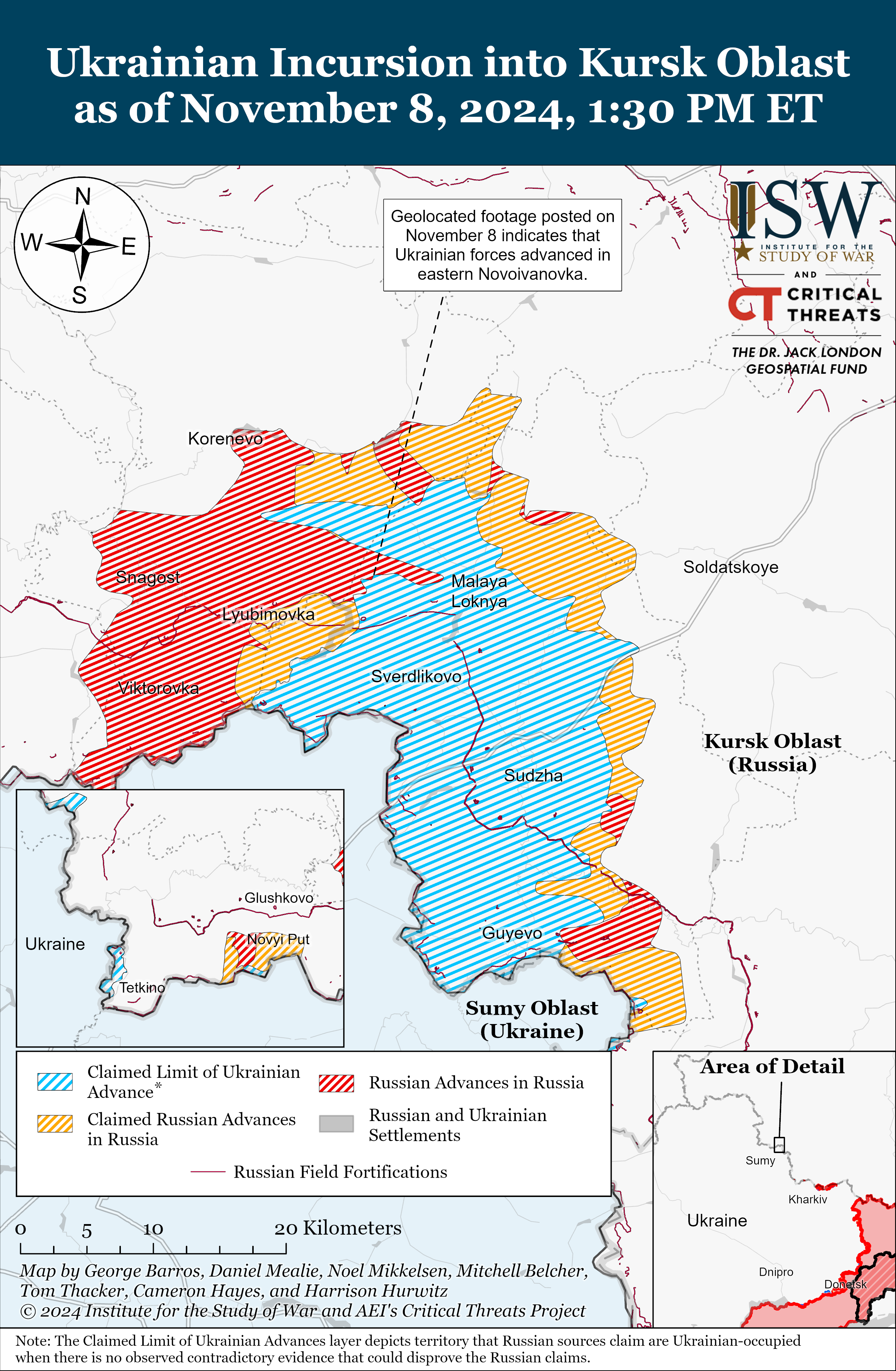 ЗСУ просунулися у Курській області, а ворог тисне на Донбасі: карти ISW qxdiquiquitzrz