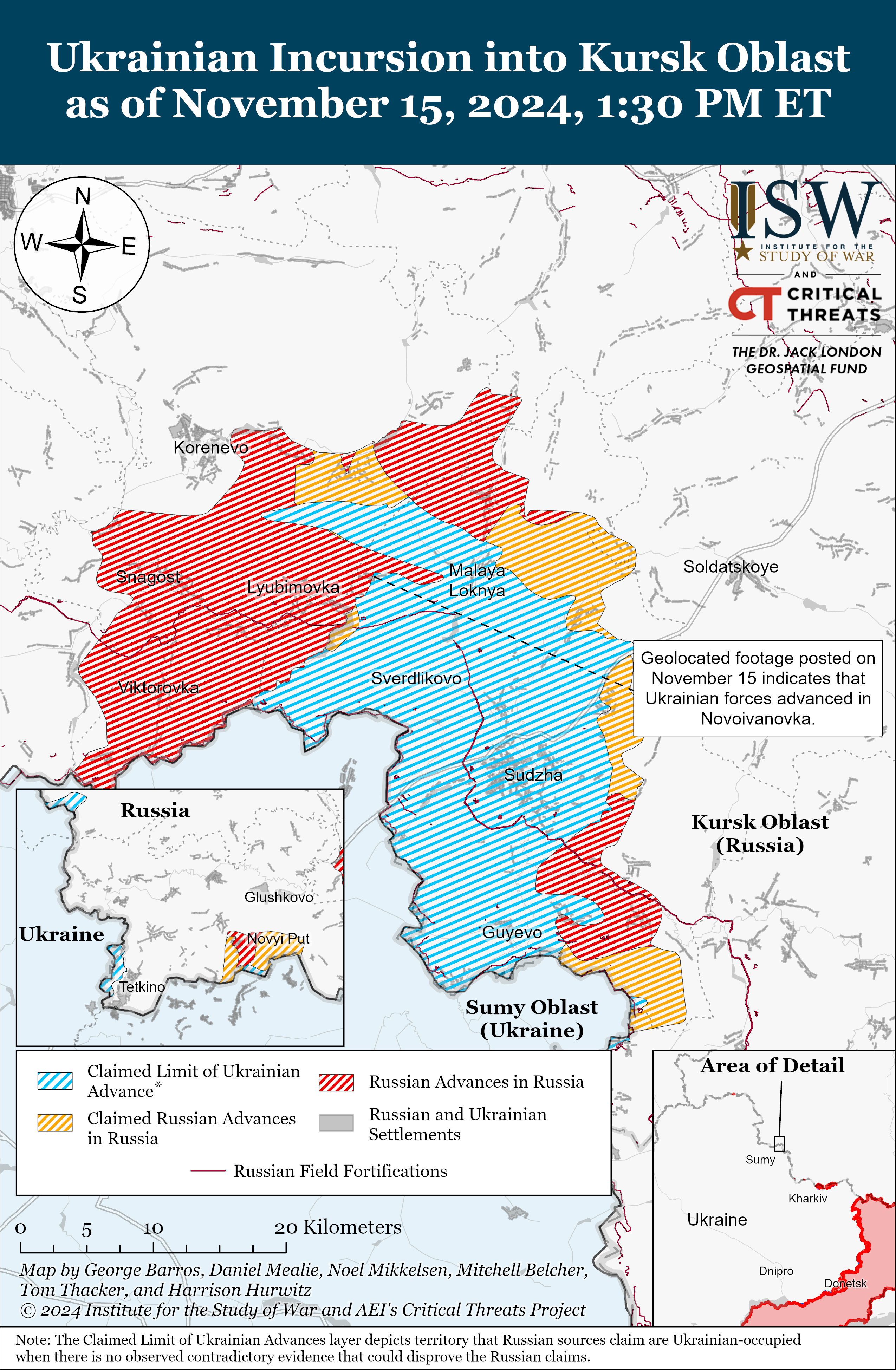 ВСУ продвинулись возле Курахово и в Курской области, враг давит на 5 направлениях: карты ISW