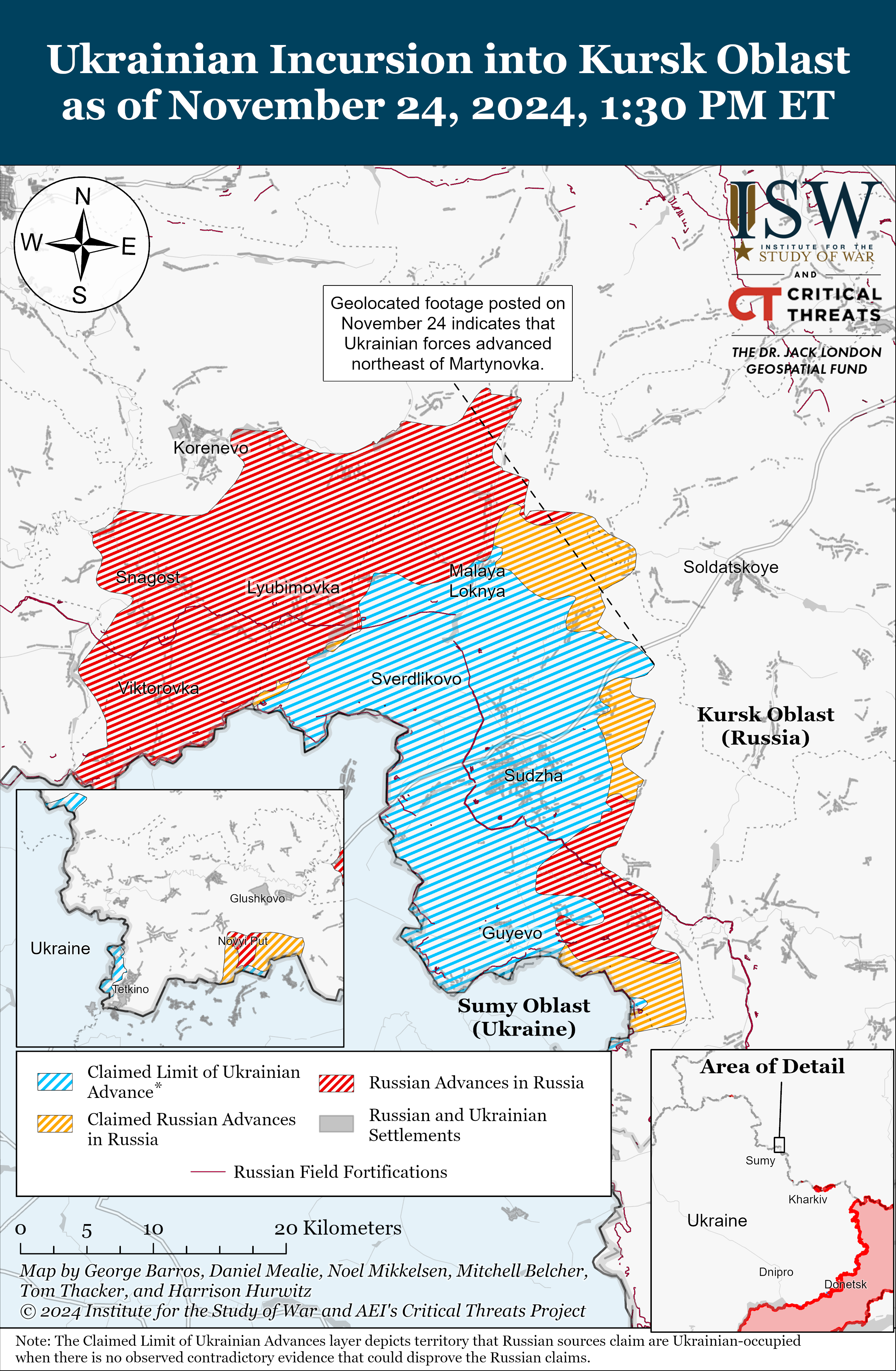 ВСУ продвинулись в Курской области, враг давит на ряде направлений: карты ISW