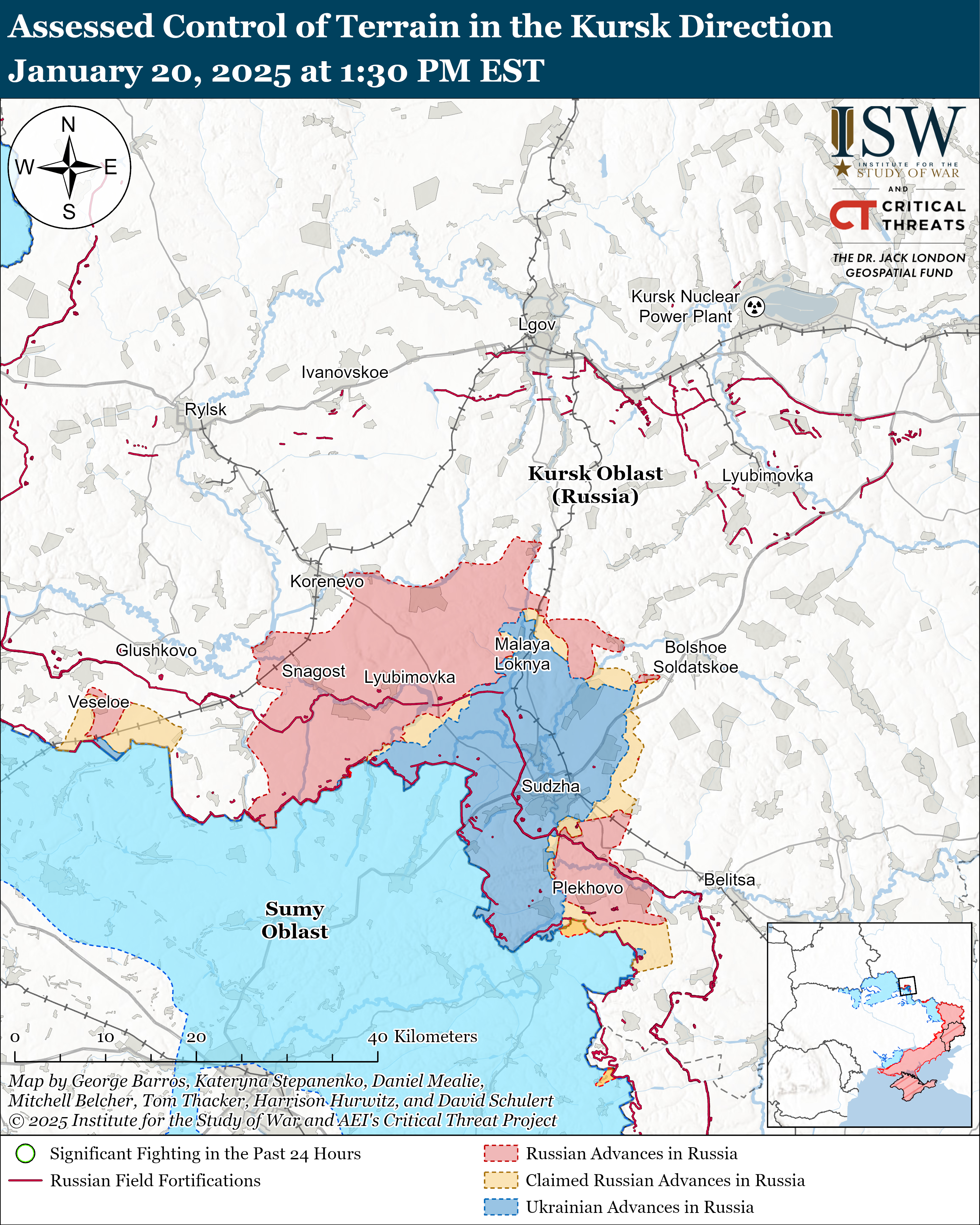 Оккупанты продвинулись на трех направлениях в Донецкой области: карты ISW