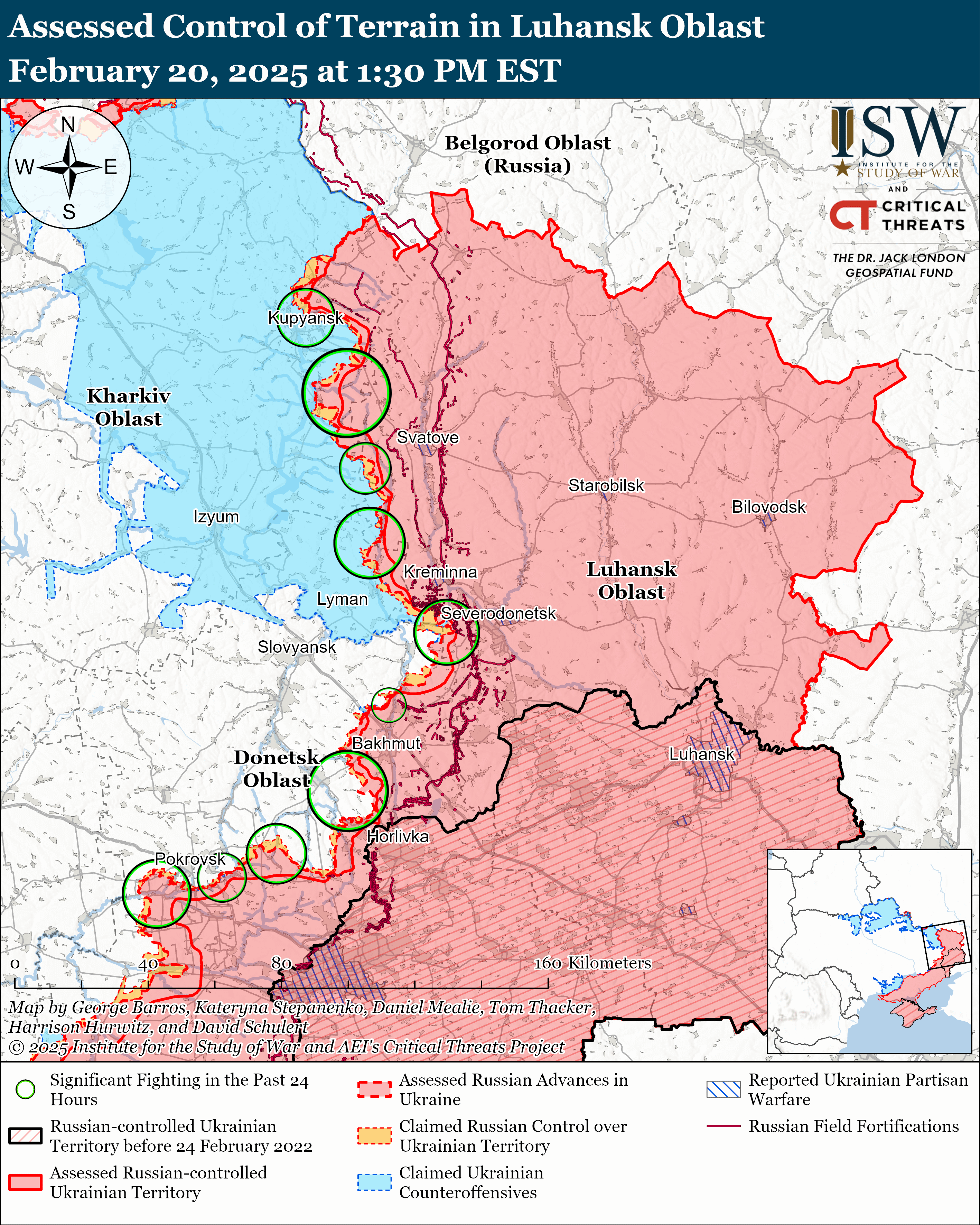 ВСУ продвинулись под Покровском, а оккупанты давят на двух направлениях: карты ISW