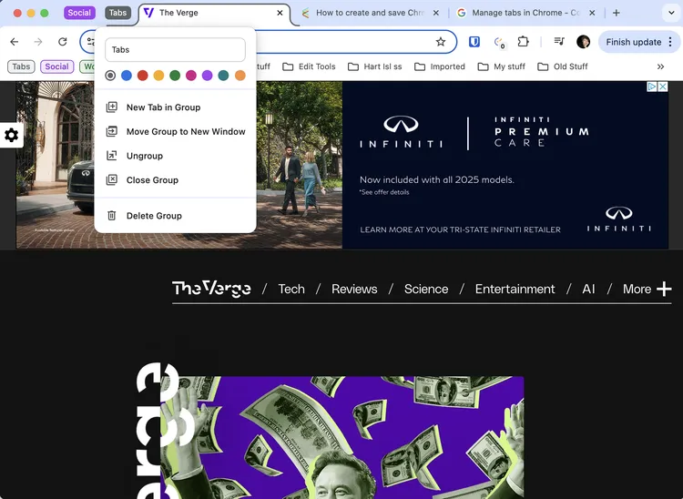 Сделайте работу в браузере проще. Как создать и сохранить группы вкладок Chrome: лайфхаки