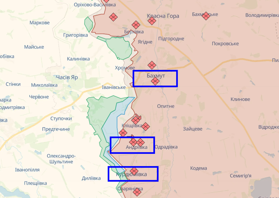 ВСУ наступают на двух направлениях возле Бахмута и имеют успех, - Генштаб