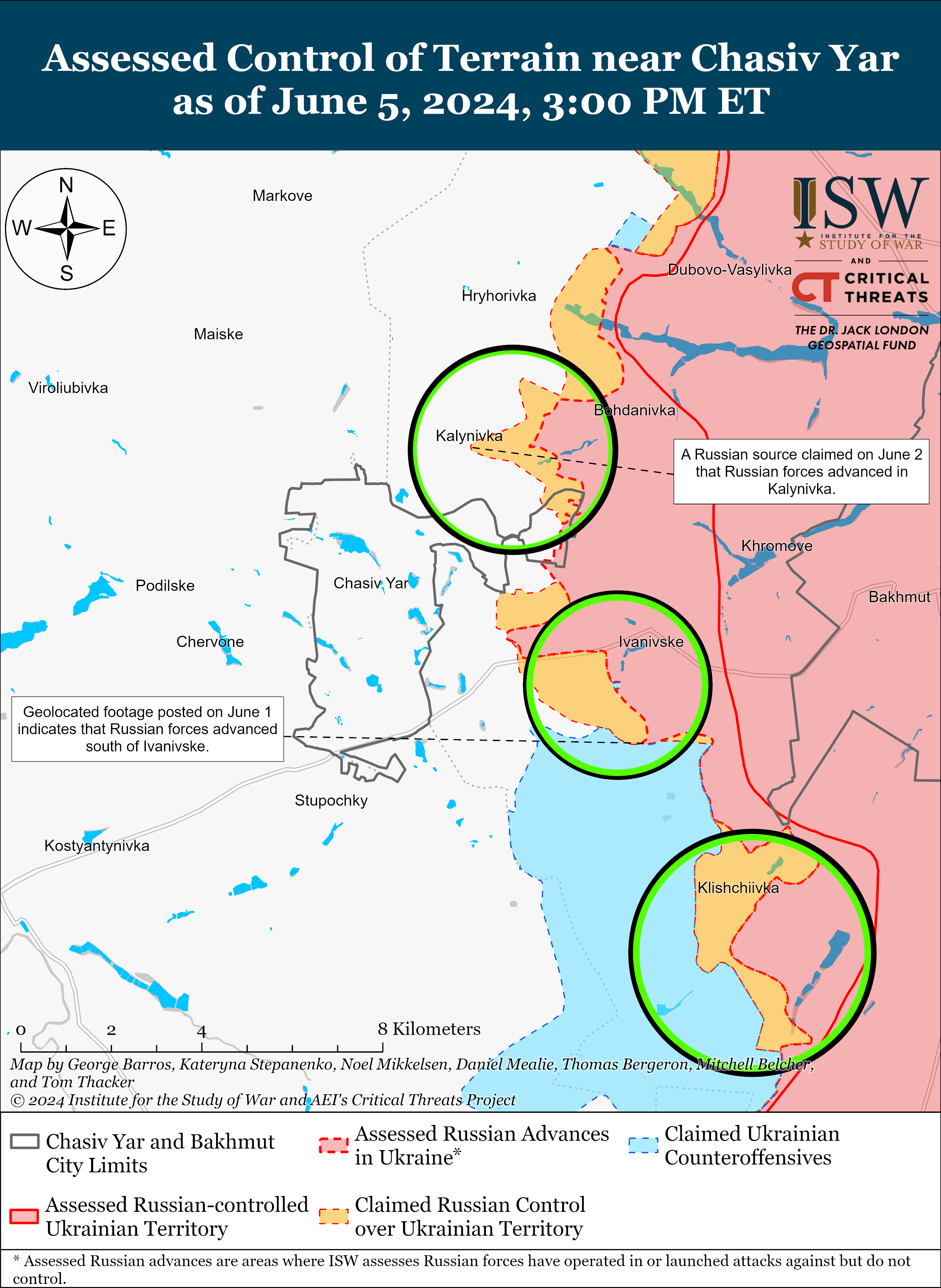 ЗСУ "видавлюють" окупантів із Харківської області, РФ тисне на кількох напрямках: карти ISW