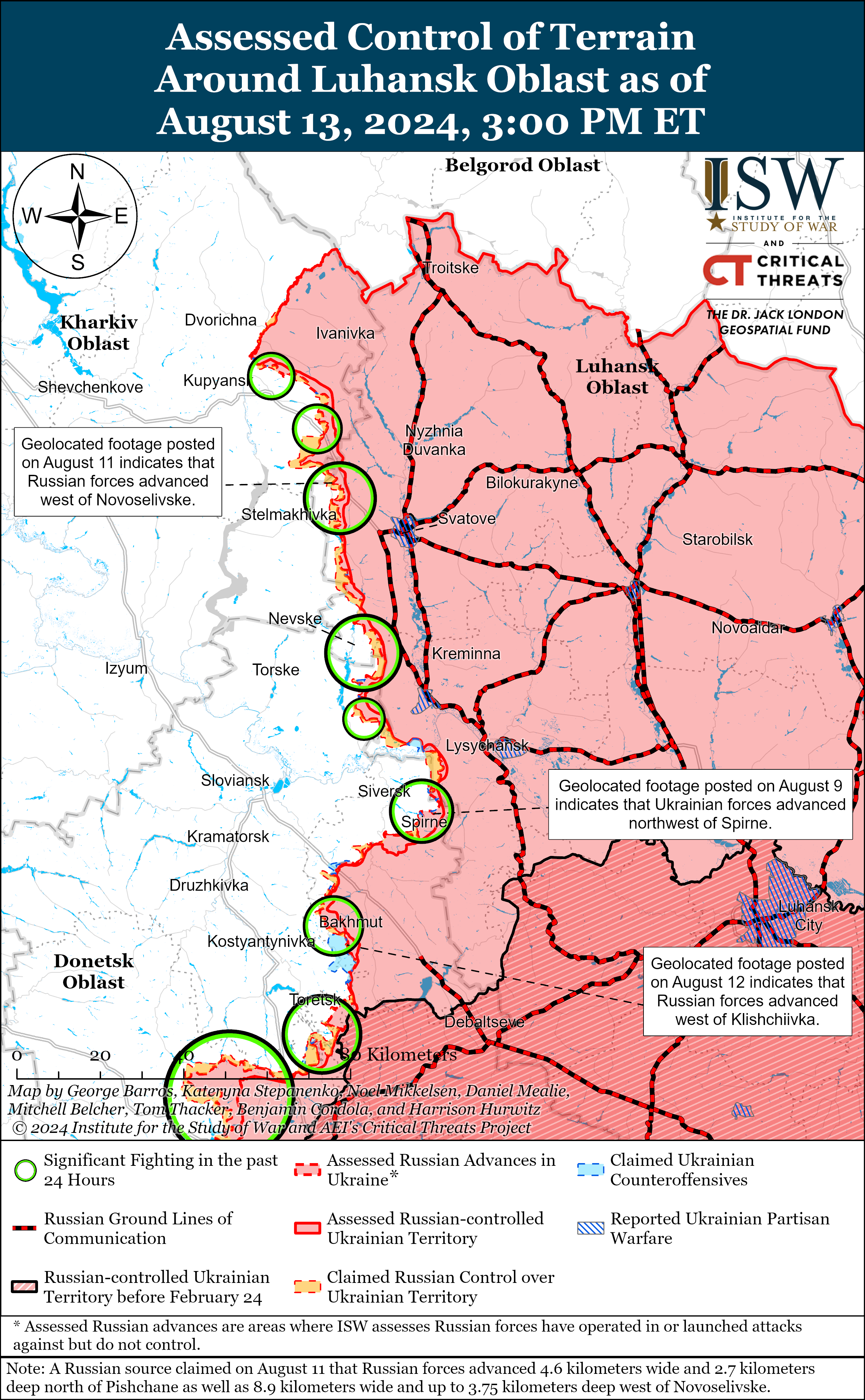 ВСУ восстановили позиции возле Северска и продвинулись в Запорожской области: карты ISW