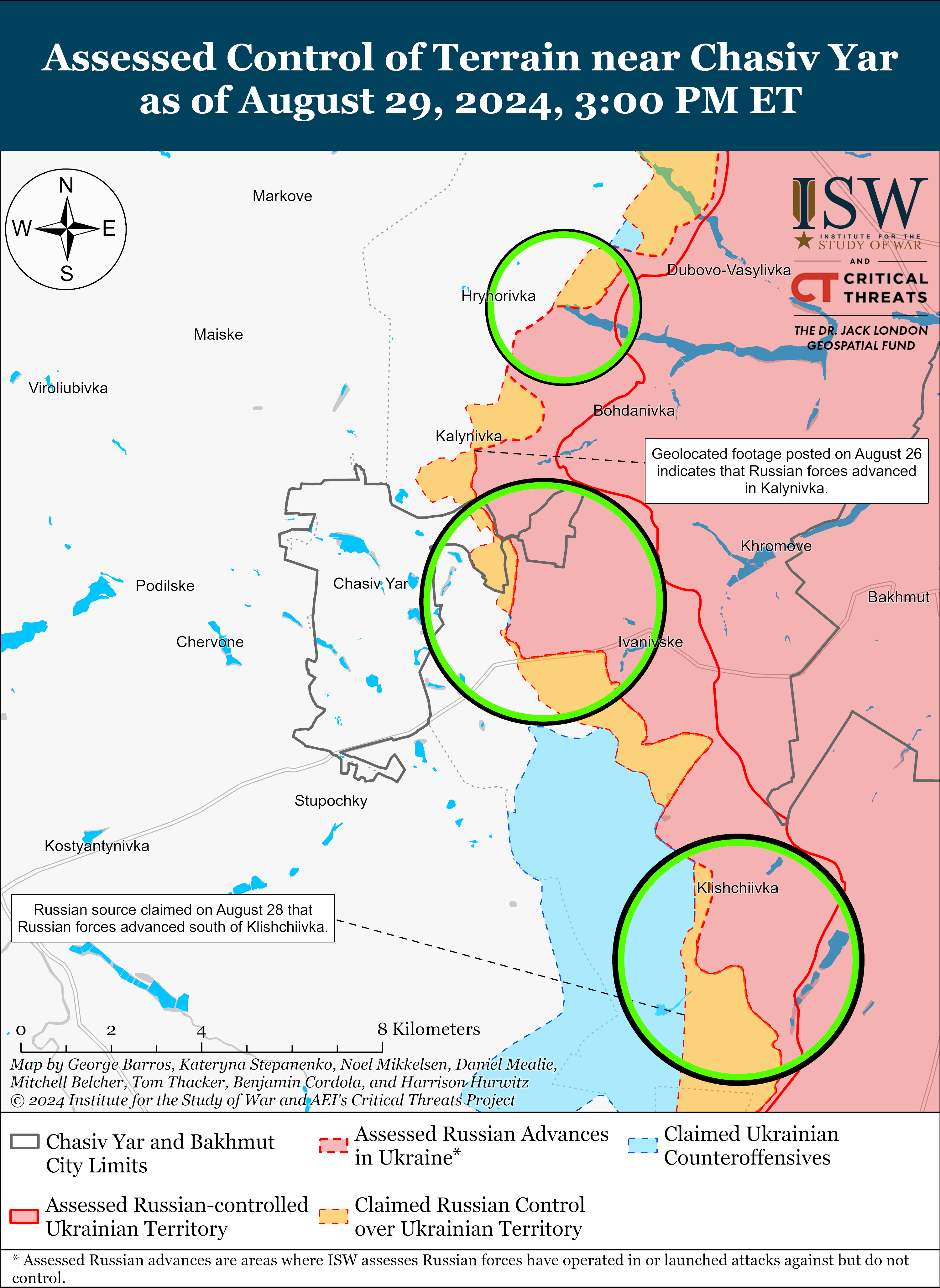 Загарбники просунулися в Україні на чотирьох напрямках: карти ISW