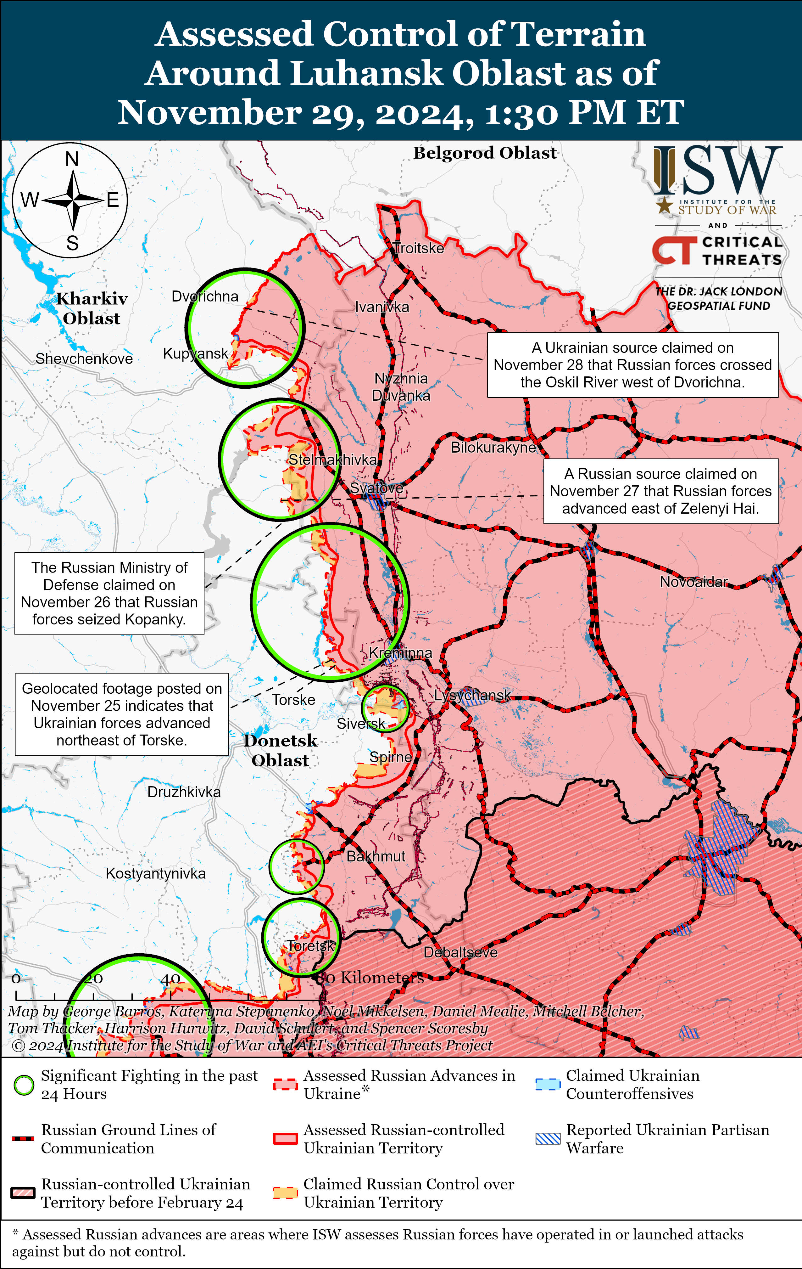 ВСУ продвинулись возле Угледара, враг давит в четырех районах: карты ISW