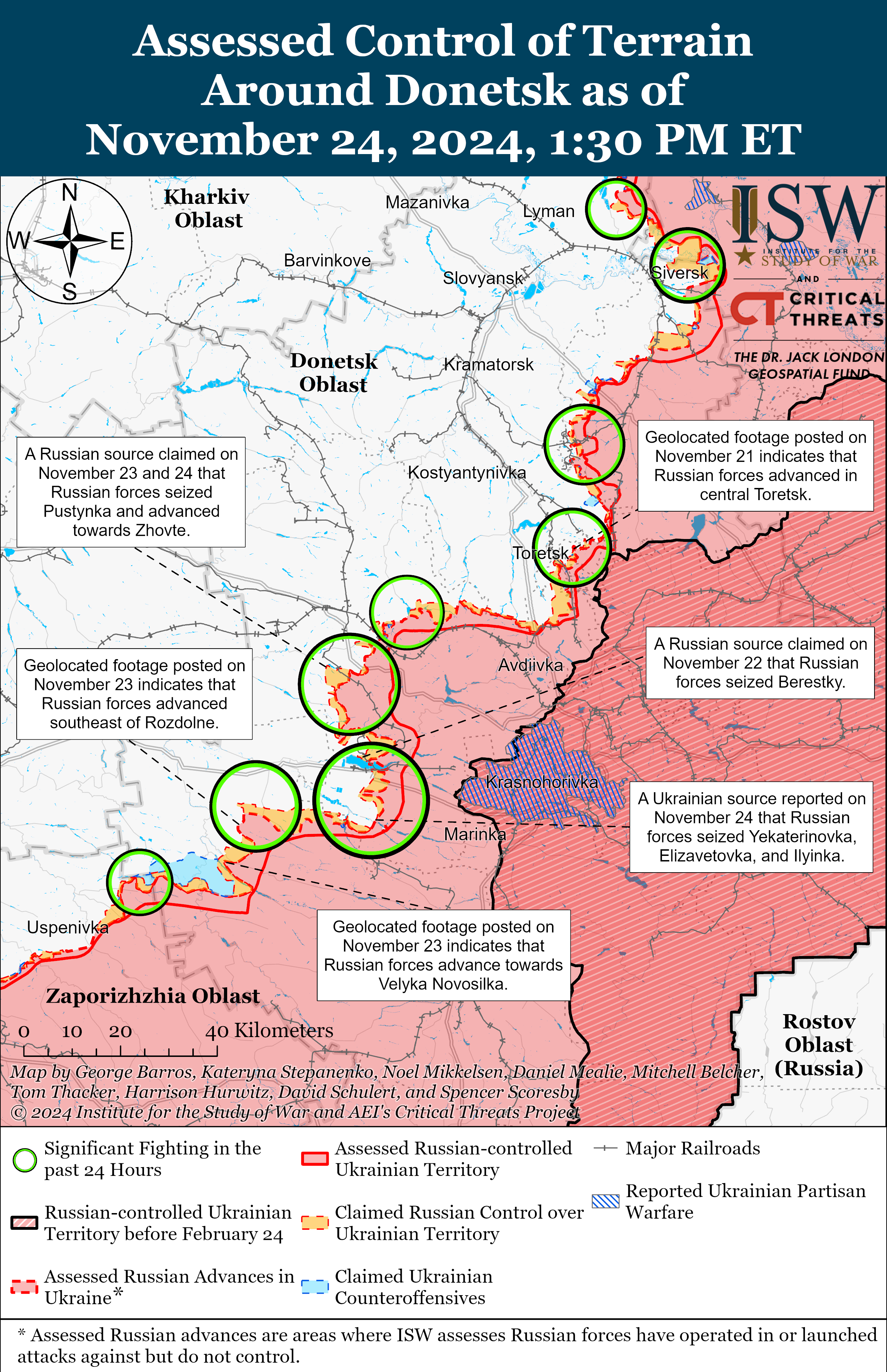 ВСУ продвинулись в Курской области, враг давит на ряде направлений: карты ISW