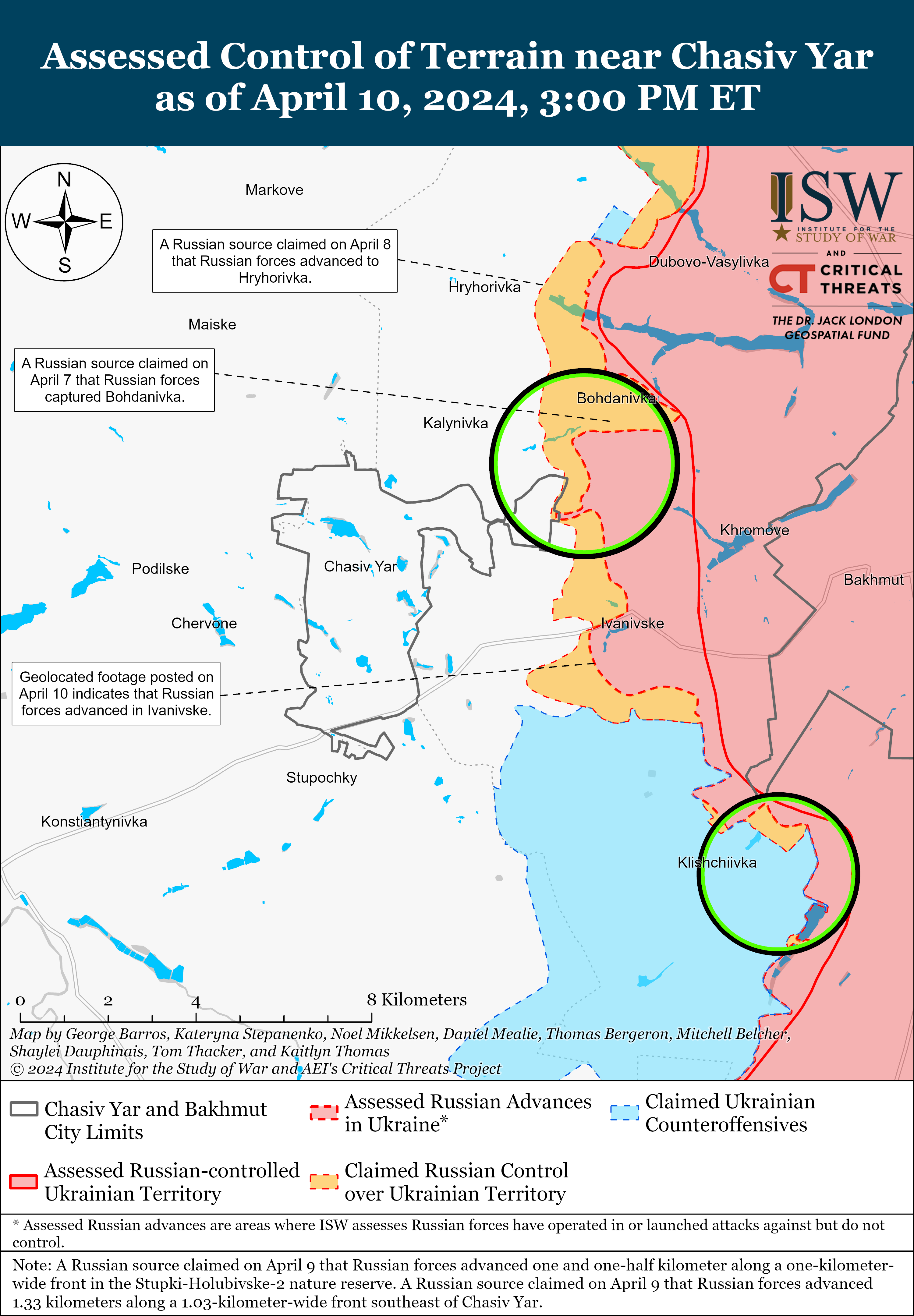 ВСУ сожгли много техники оккупантов возле Тернов: карты ISW