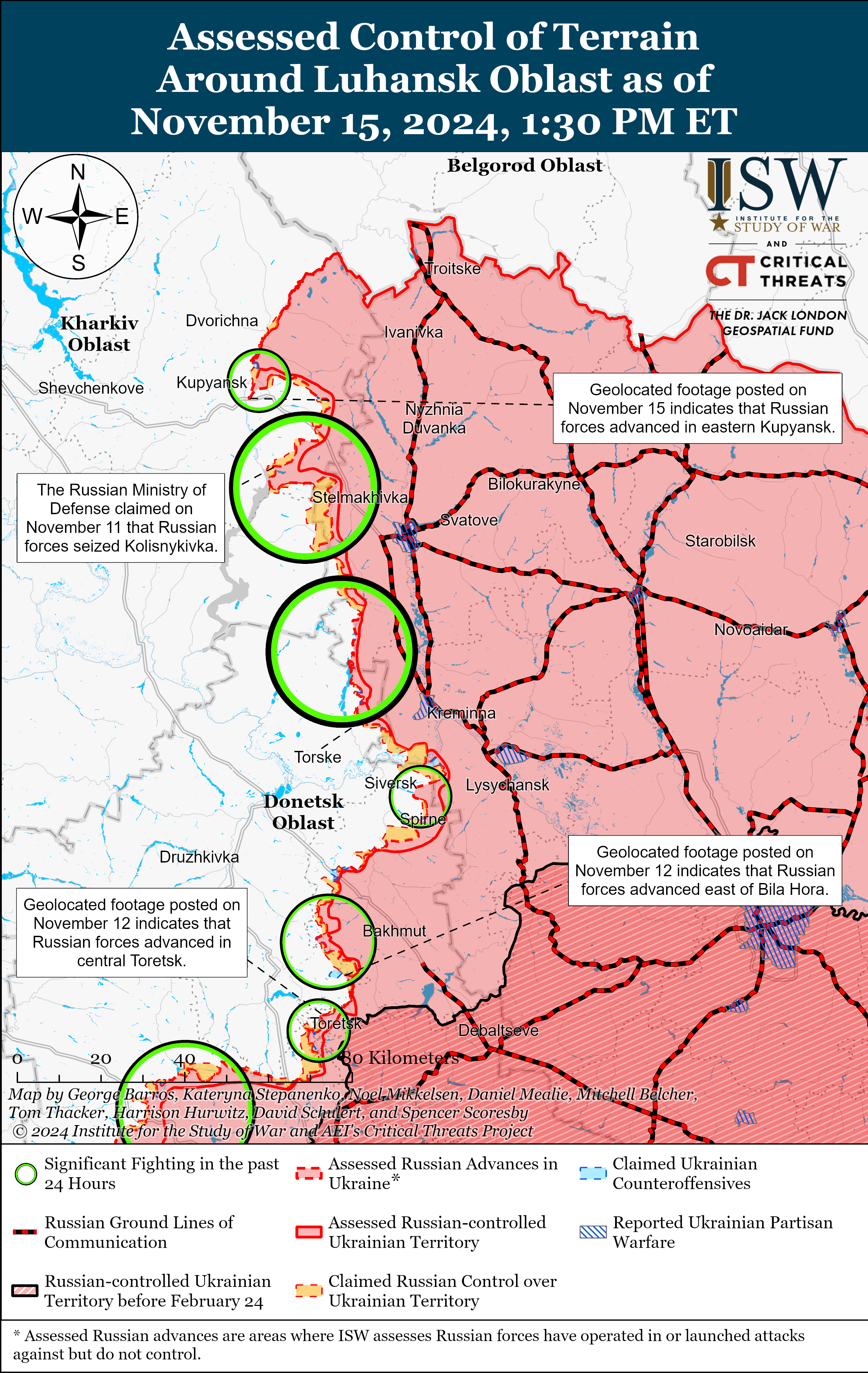 ВСУ продвинулись возле Курахово и в Курской области, враг давит на 5 направлениях: карты ISW