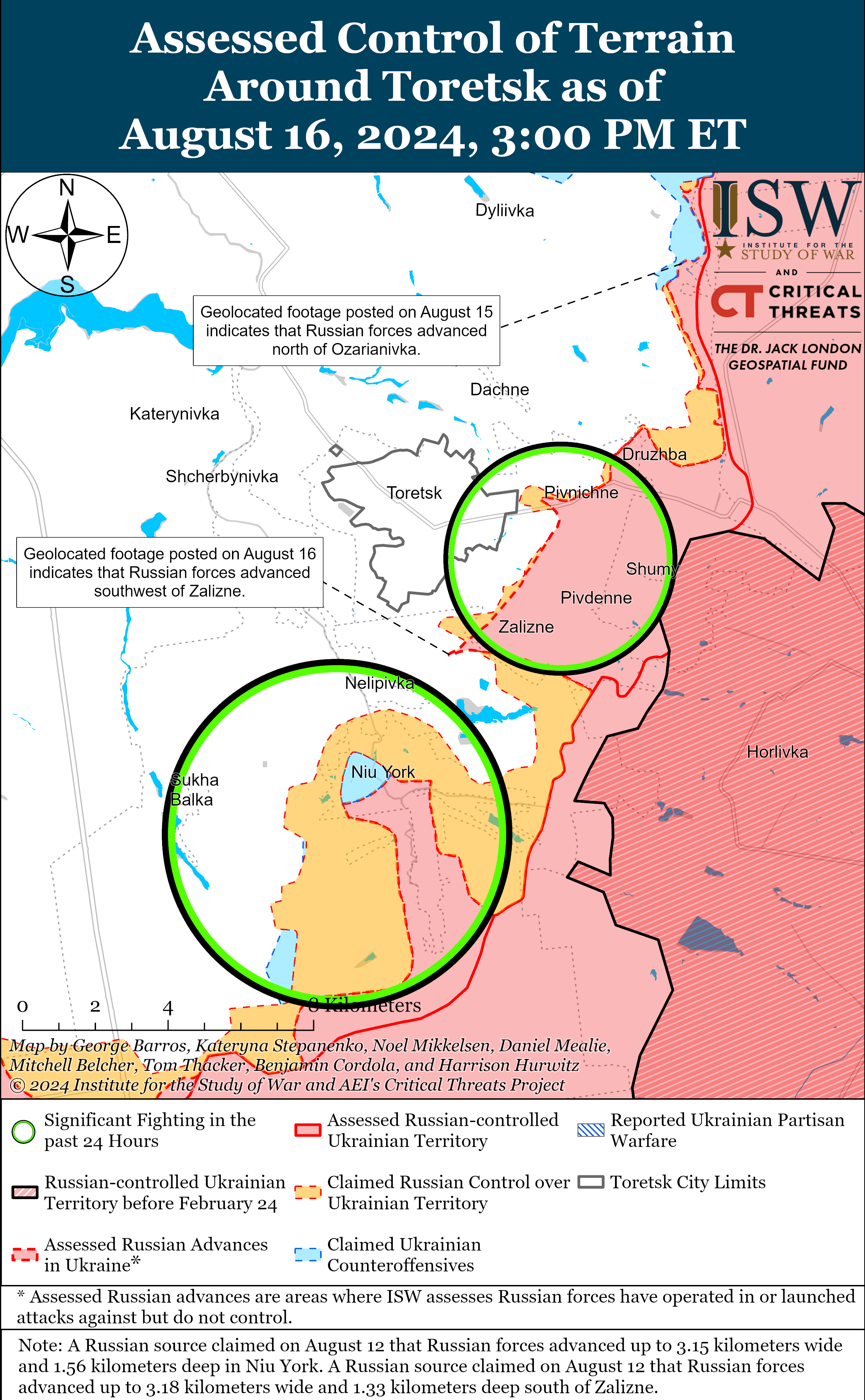 Окупанти просунулися під Часовим Яром, Торецьком та Покровськом: карти ISW