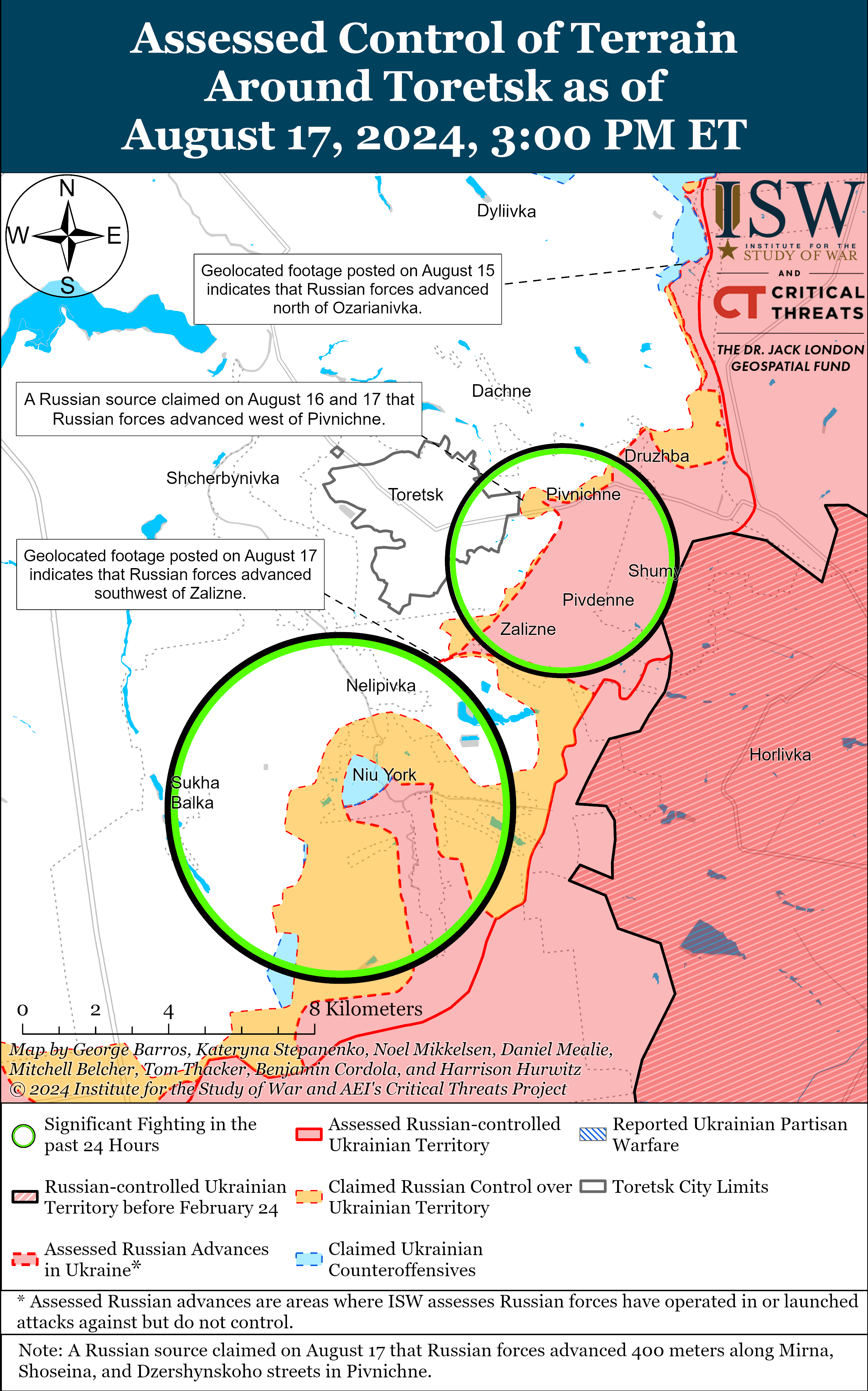 ЗСУ просунулися у Часовому Ярі й відбили ворожі механізовані штурми: карти ISW