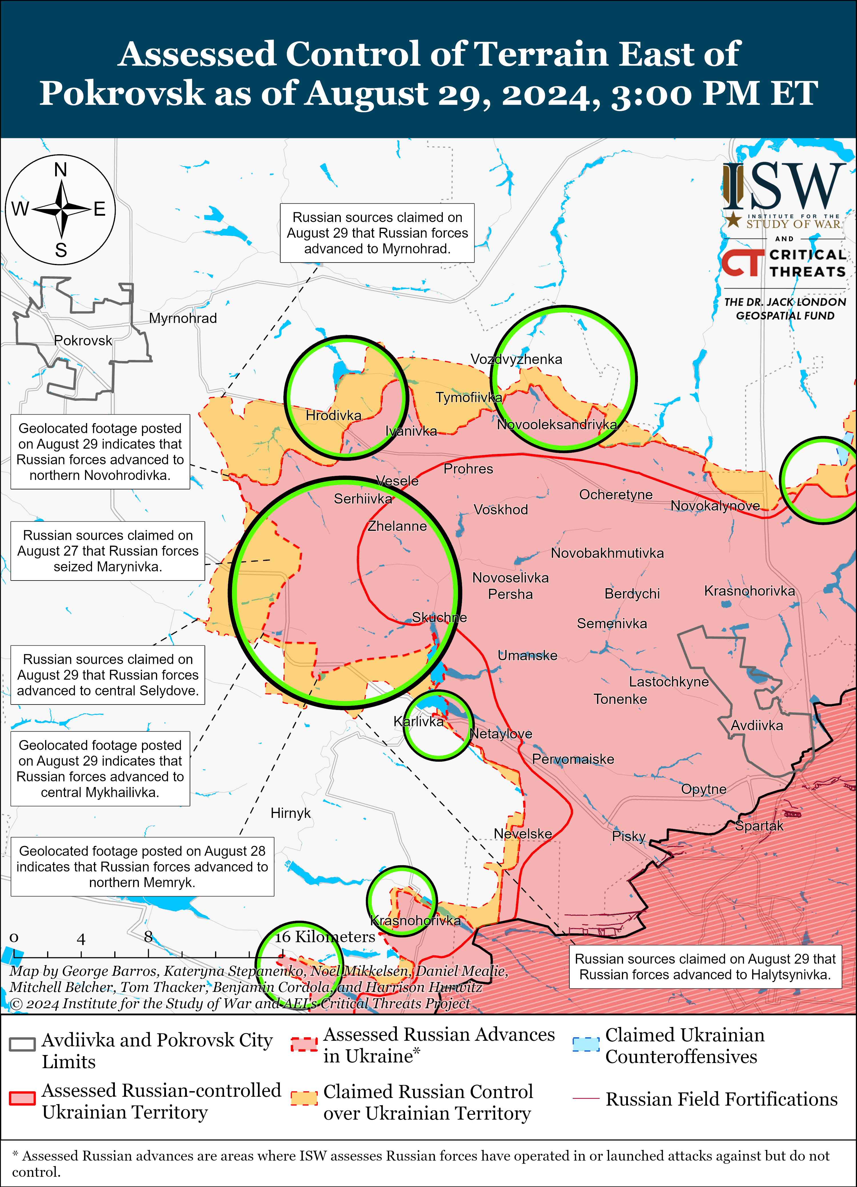 Загарбники просунулися в Україні на чотирьох напрямках: карти ISW